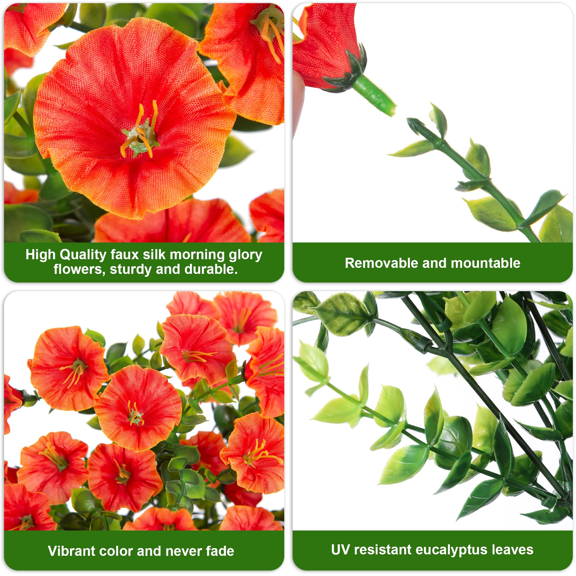 PUPWE Artificial Fall Mums Hanging Plants Outdoor