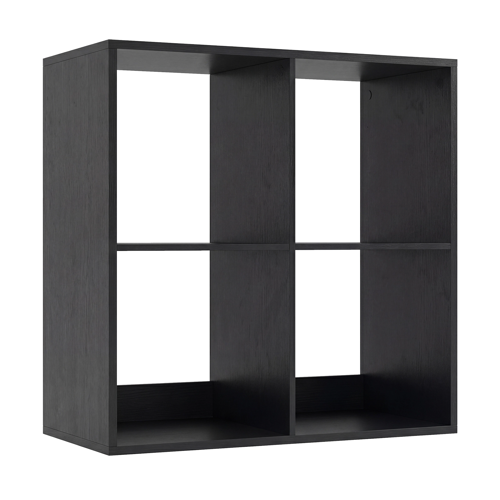 SUGIFT 4-Cube Bookshelf with Back Guardrail and 100-lb Tabletop