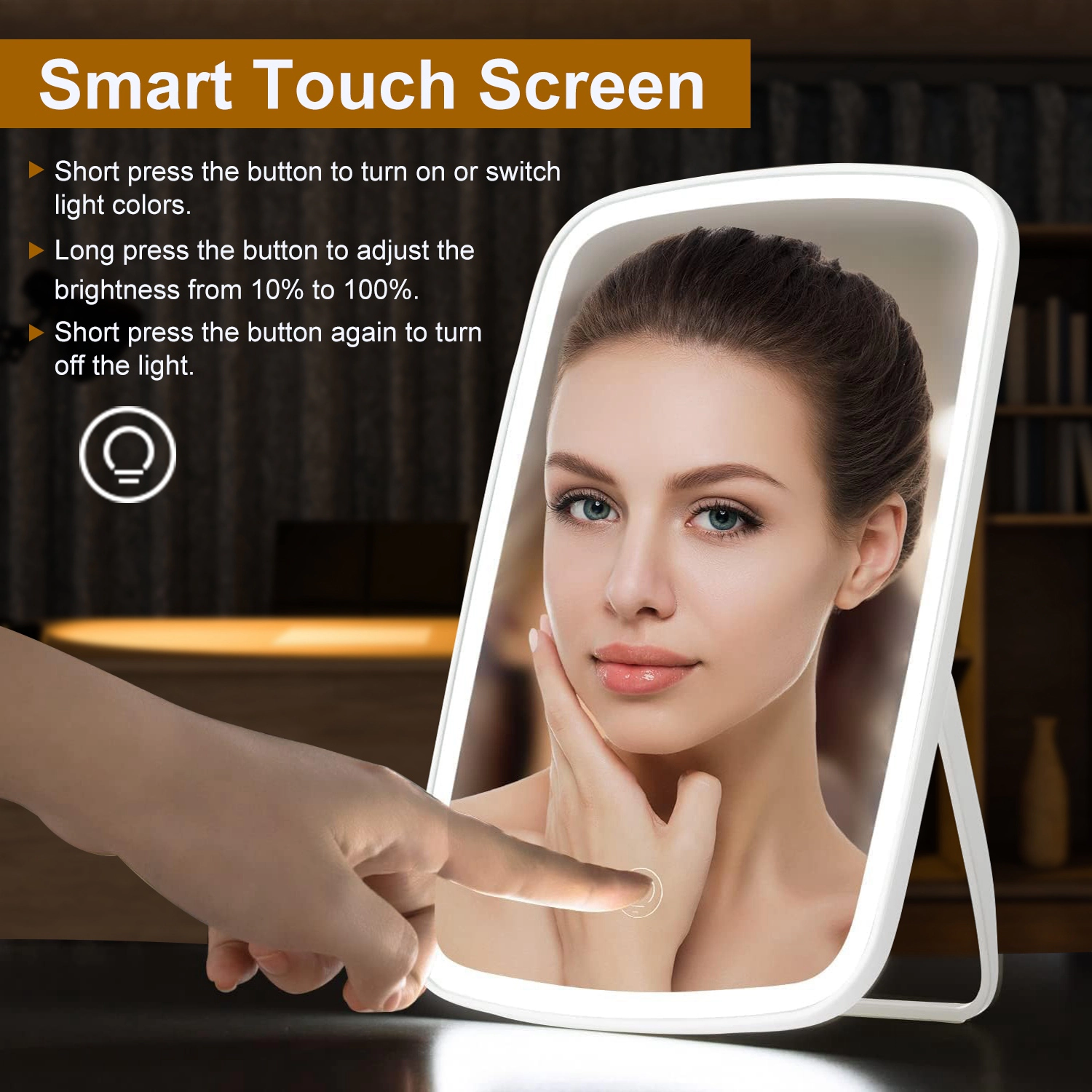 GBruno LED Rechargeable Vanity Makeup Mirror