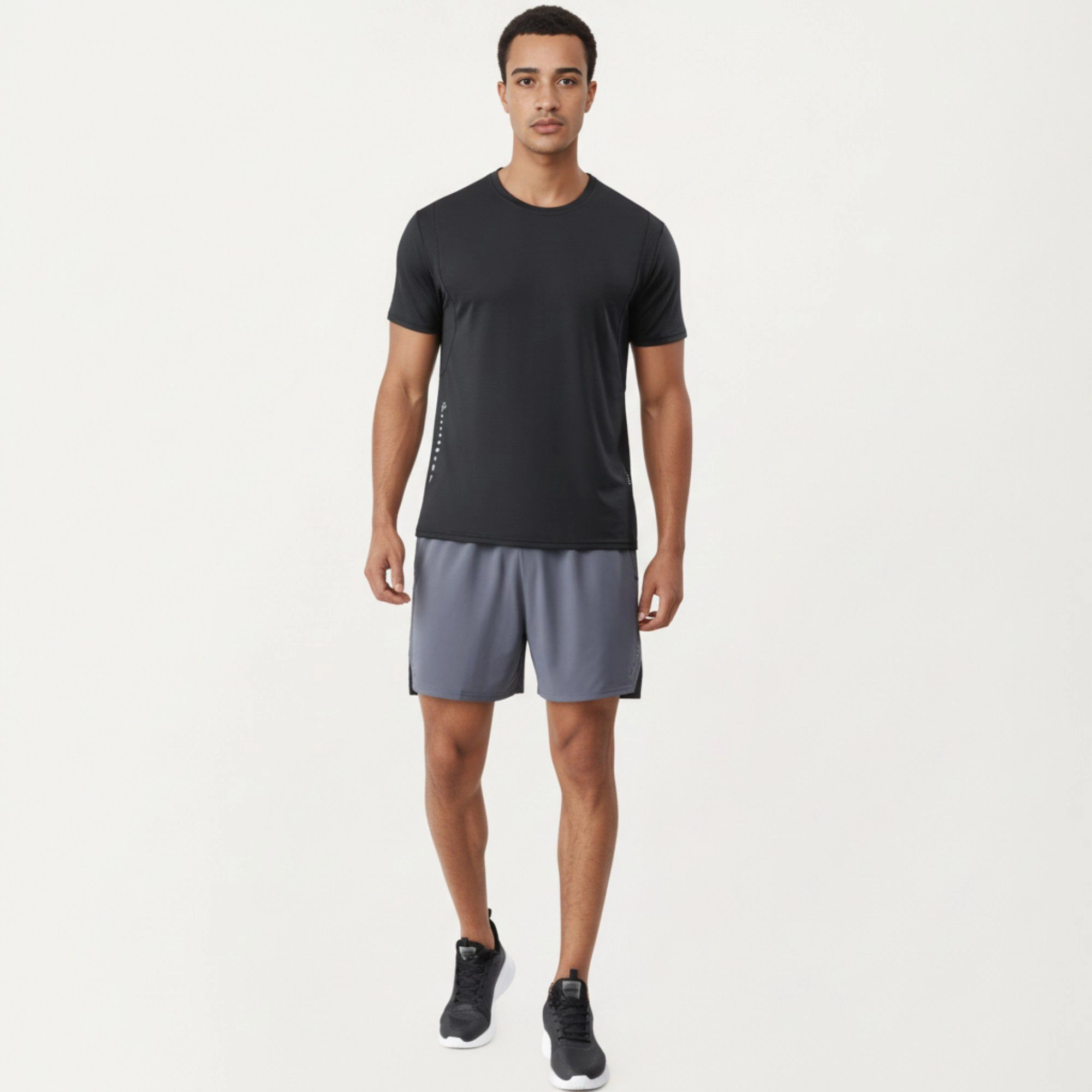 Anna-Kaci Men's Short Sleeve Crew Neck Performance Tee with Lightweight Stretch Knit Fabric