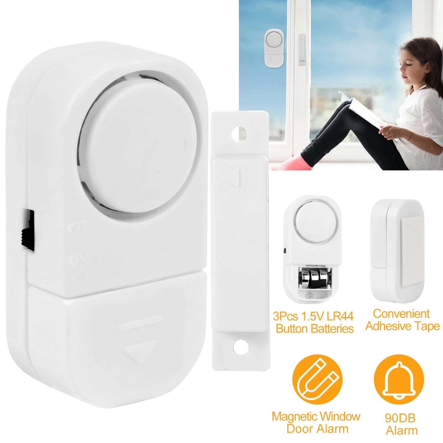 GBruno Wireless Magnetic Window Door Alarm