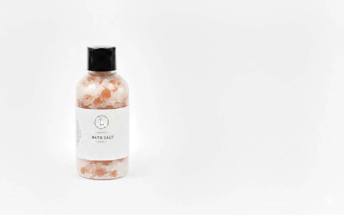 Lizush Luxurious Natural Bath Salts Discovery Set - 4 Botanical Glass Bottles