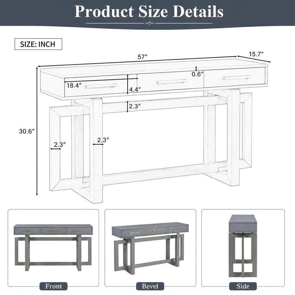 GOODSILO Long Narrow Rectangular Console Table
