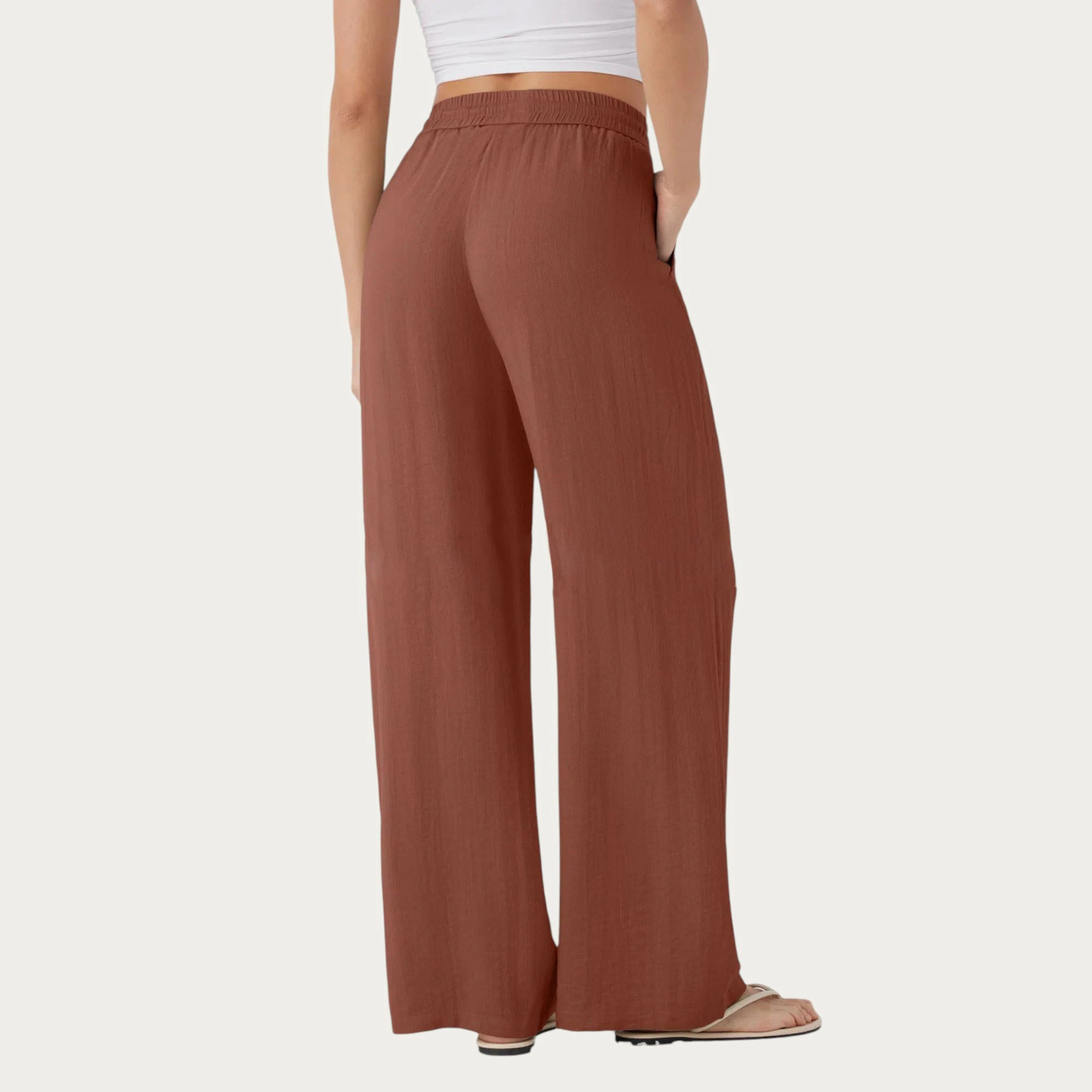 Anna-Kaci Womens High Waist Drawstring Wide Leg Lounge Pants