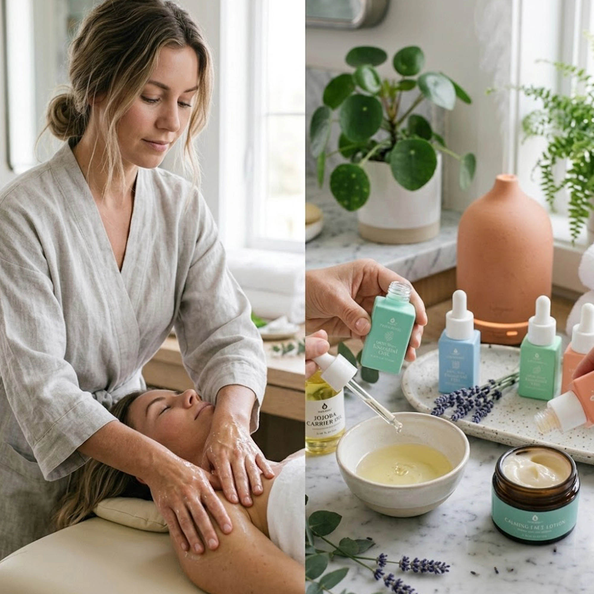Pursonic 100% Pure Natural Essential Oils: Eucalyptus, Frankincense, Lavender & Peppermint