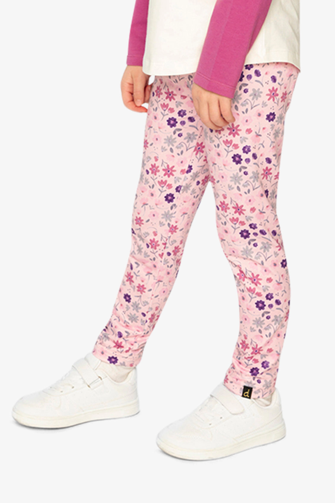 Deux par Girls Daisy Print Elastic-Waist Jersey Leggings