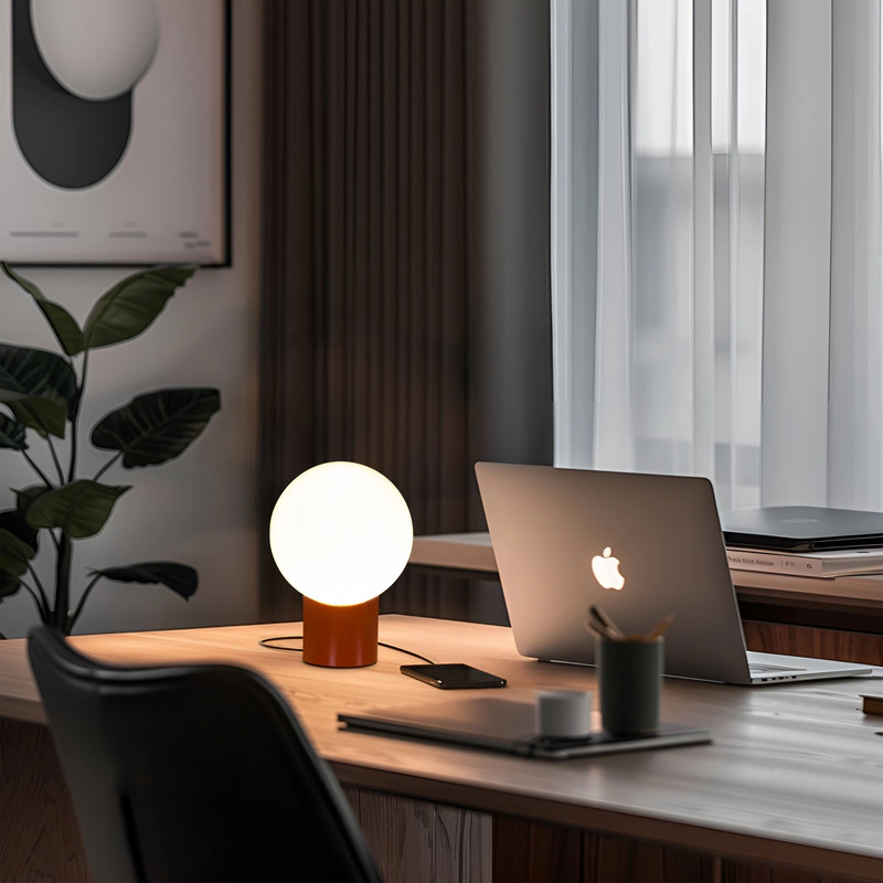 Brightech Vino Glass Globe Desk Lamp