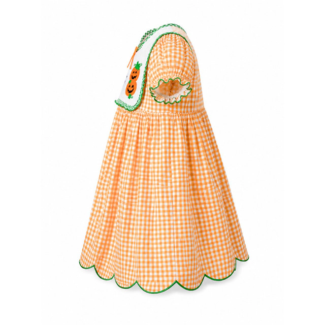 Laurenza's Toddler Girls Embroidered Fall Pumpkin Dress