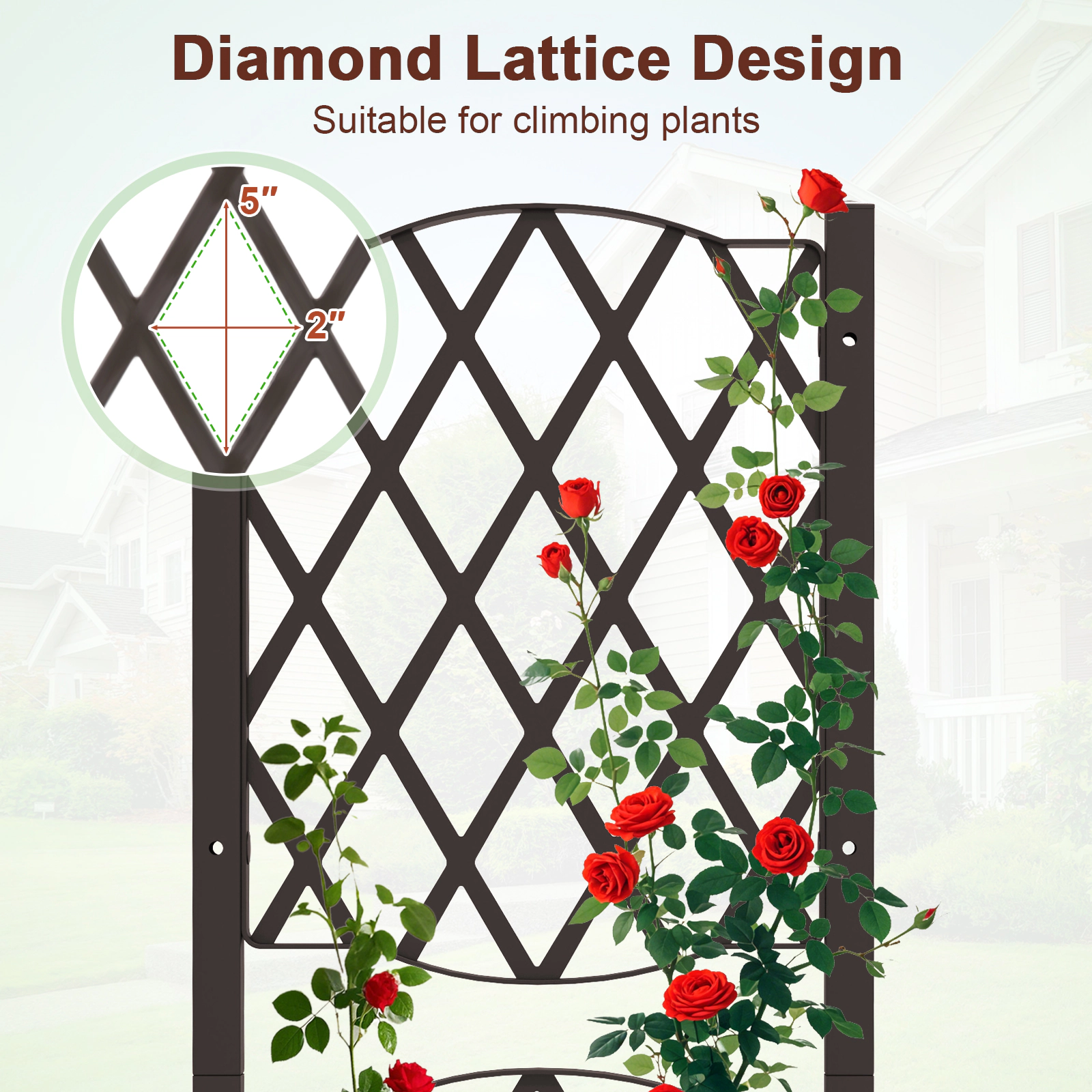 SlickBlue Outdoor Garden Bed with Water Storage Tray and Trellis