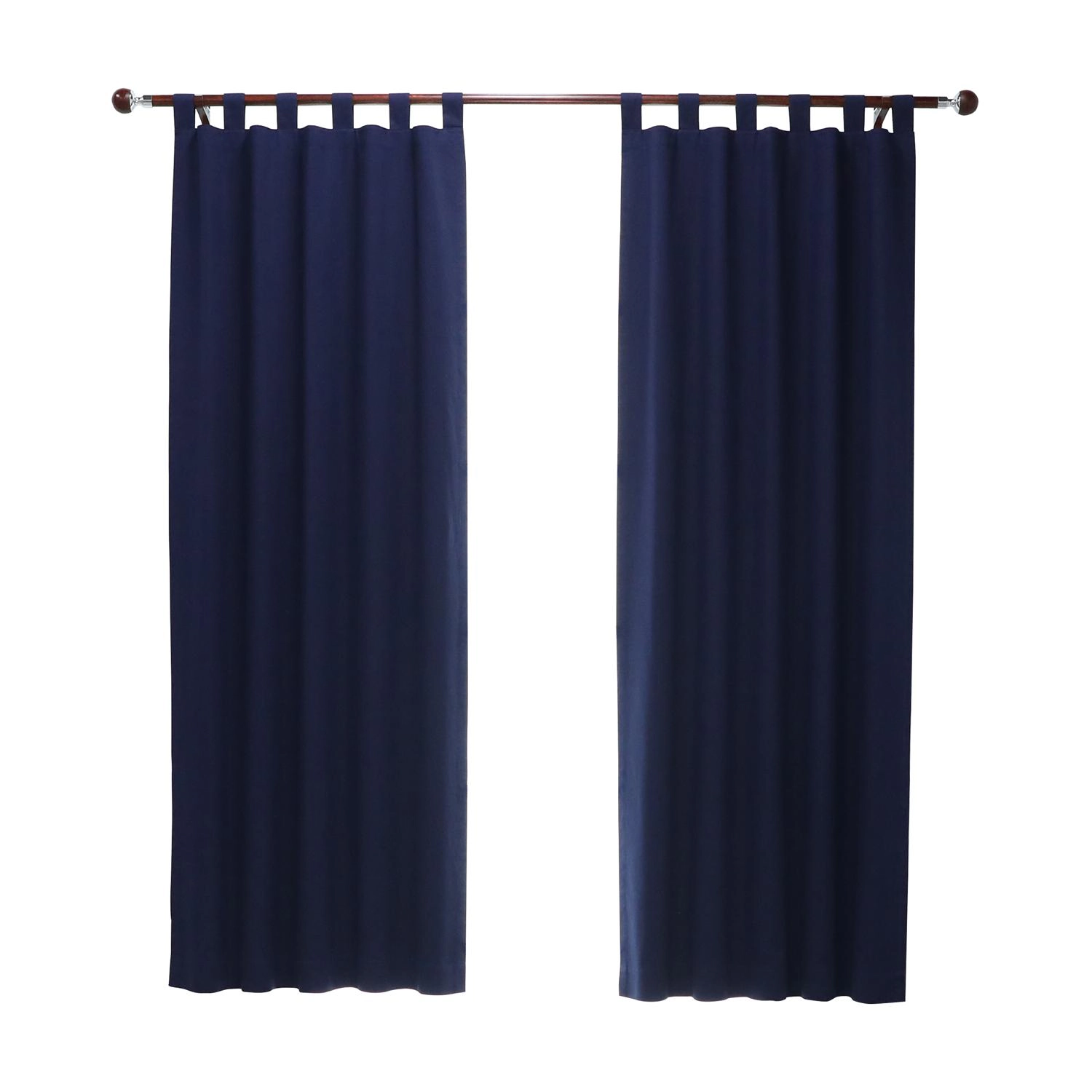 Thermalogic Weathermate Room Darkening UV Protection Tab Top Curtain Panel Pair for Windows Each 40" x 84" Navy