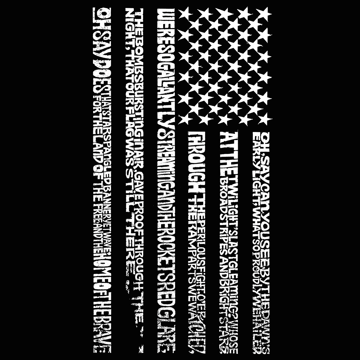 LA Pop Art National Anthem Flag - Men's Word Hooded Sweatshirt