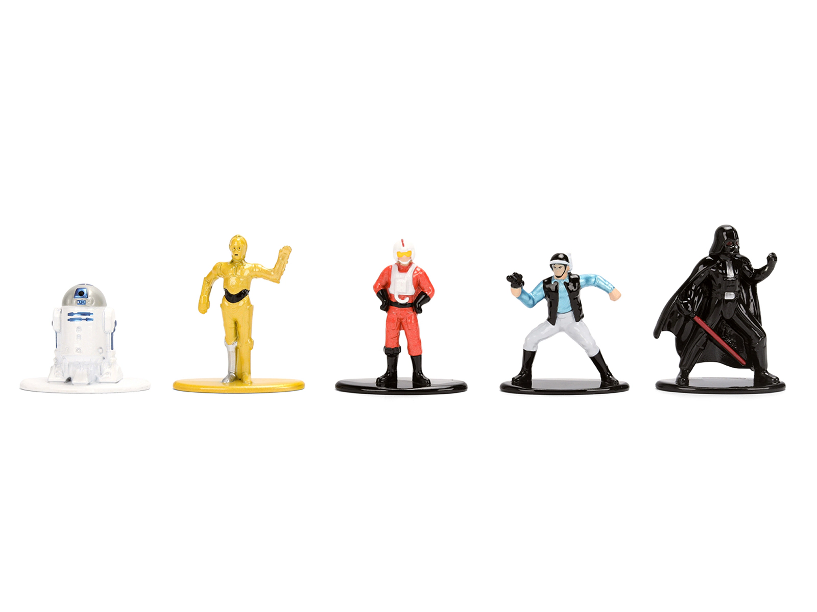 Jada Set Of 12 Diecast Figures "Star Wars" Movie Franchise "Nano Metalfigs" Series Diecast Models By Jada