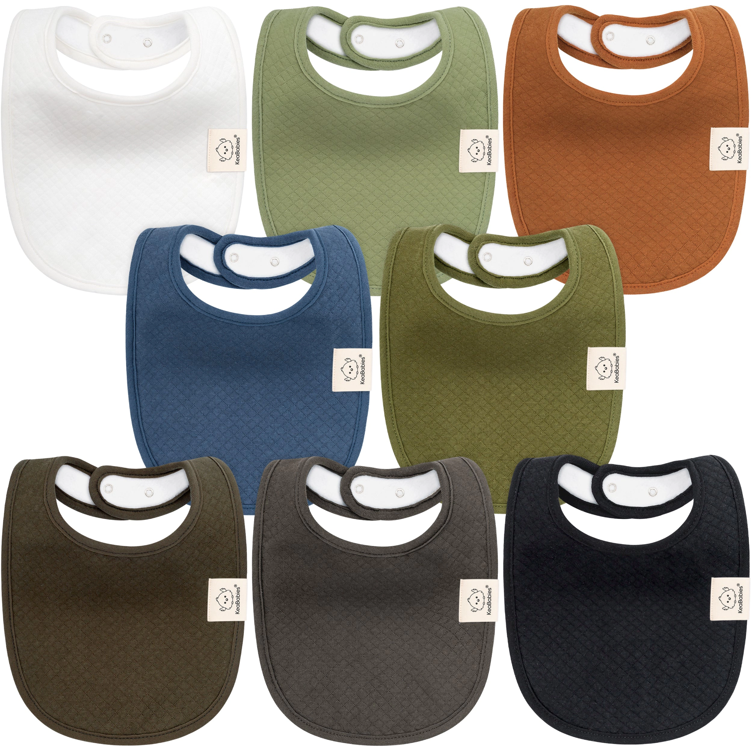 KeaBabies 8-Pack Urban Quin Drool Bibs