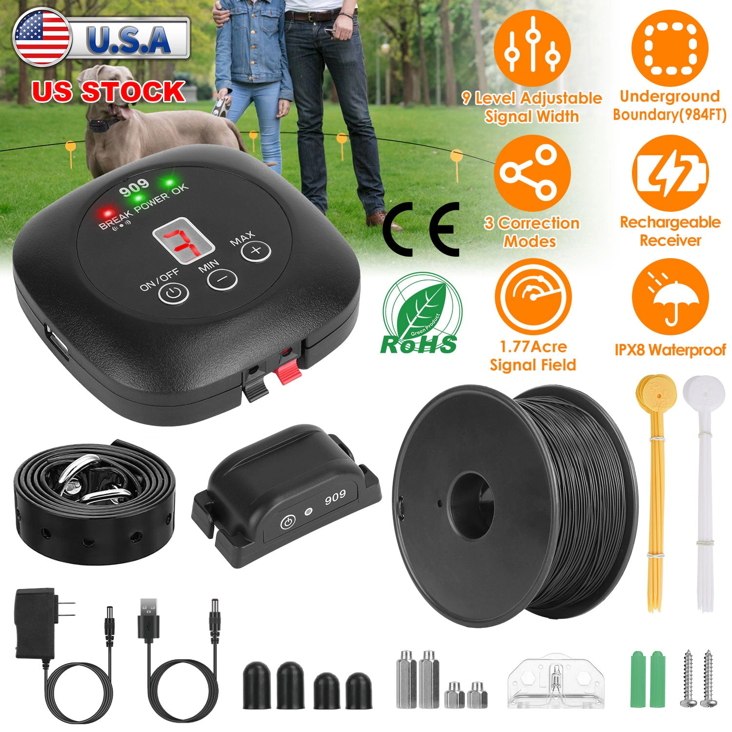 GBruno IPX8 Waterproof Underground Dog Fence System