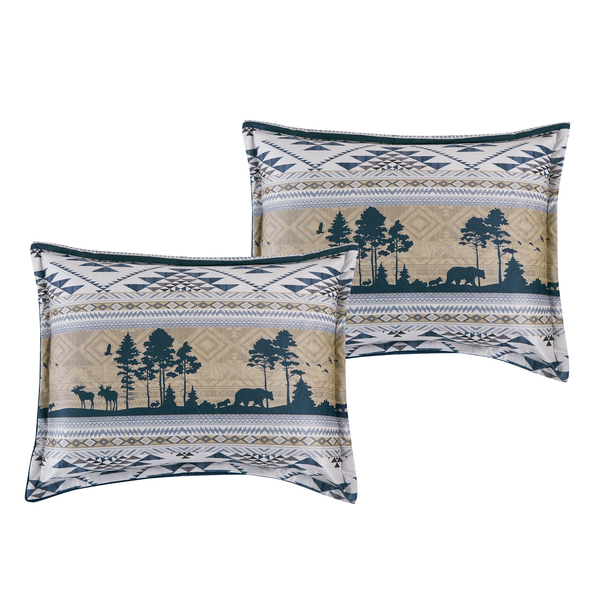 MarCielo Southwestern Lodge 5-Piece Velvet Comforter Set with Sherpa Backing