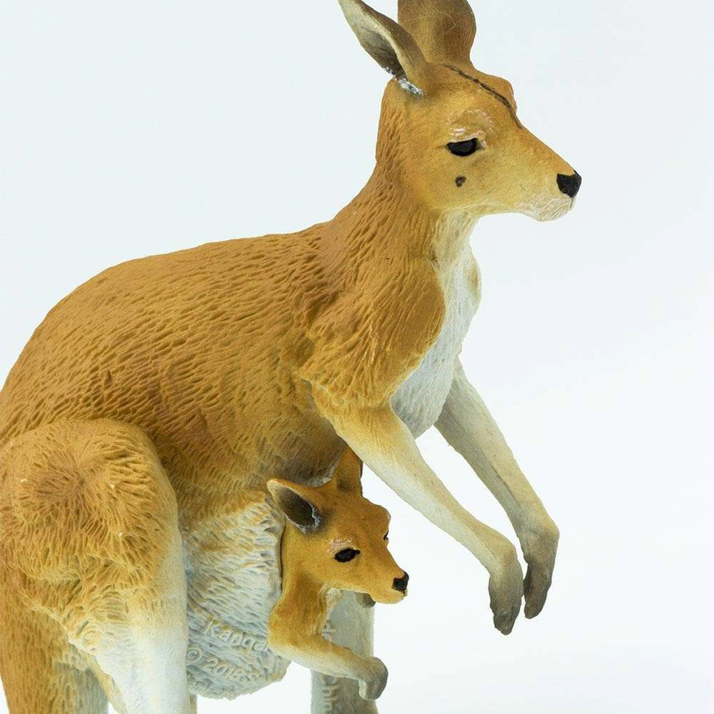Safari Ltd. - Kangaroo with Joey Kids Toy Figure