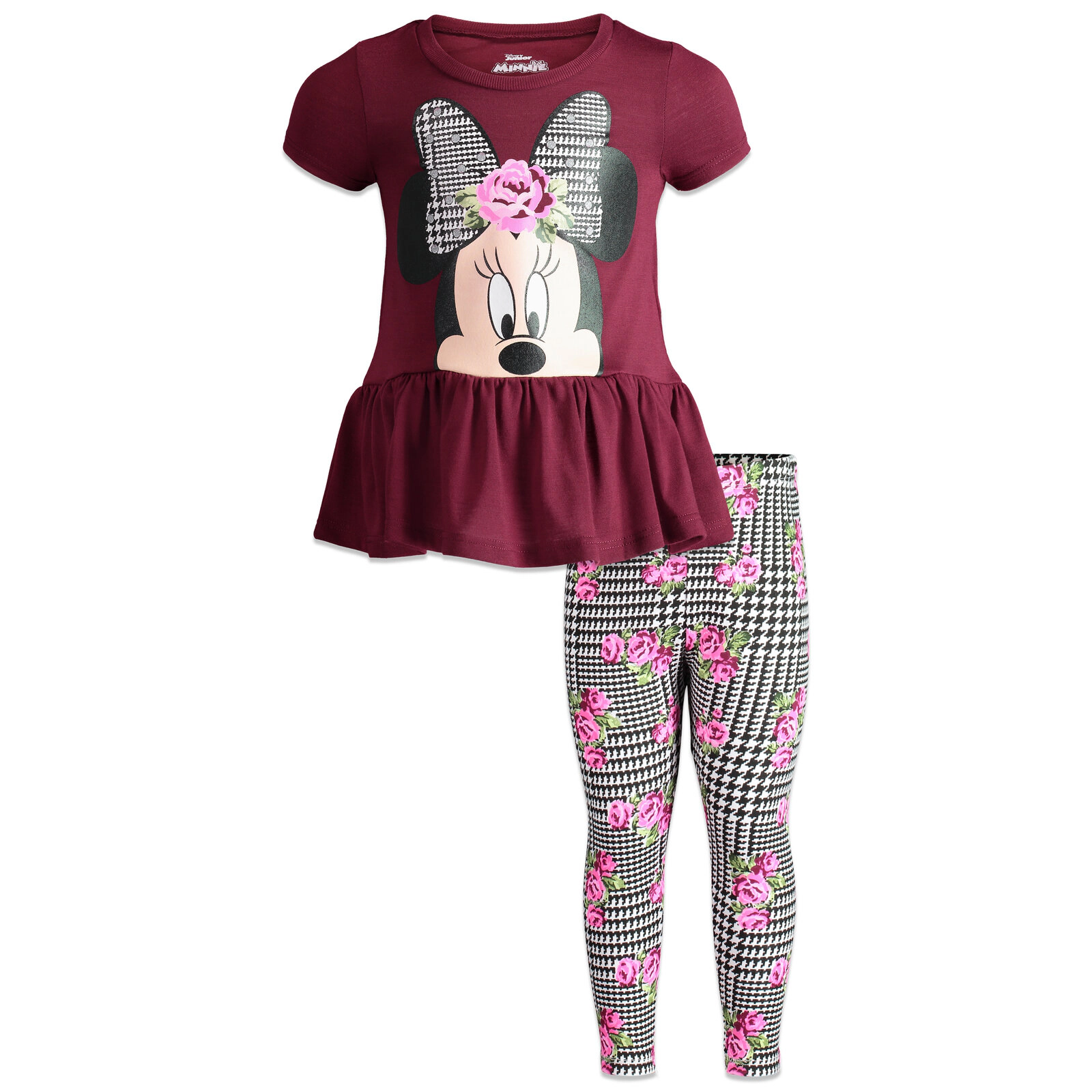 Disney Minnie Mouse Girls' 2-Piece T-Shirt and Leggings Set