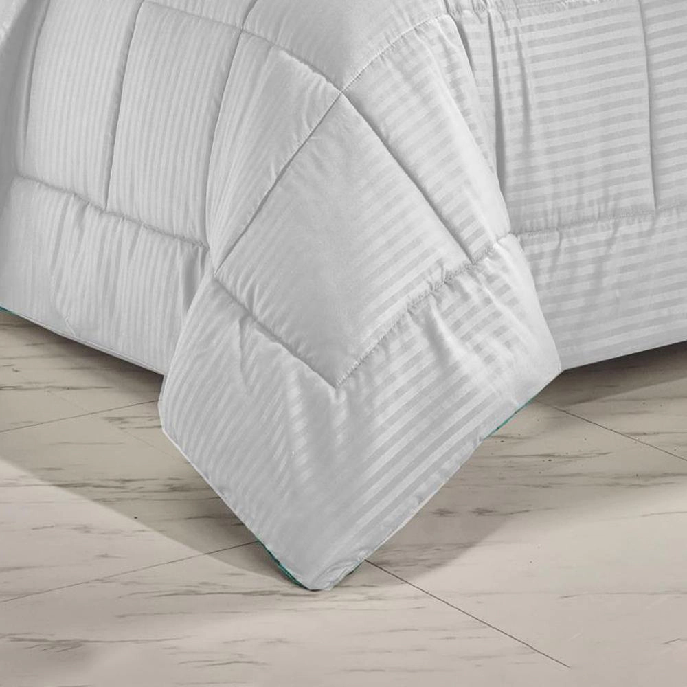 Plazatex Embossed 8 Piece s Stripe All Season Ultra Soft High Quality Microplush Comforter Set