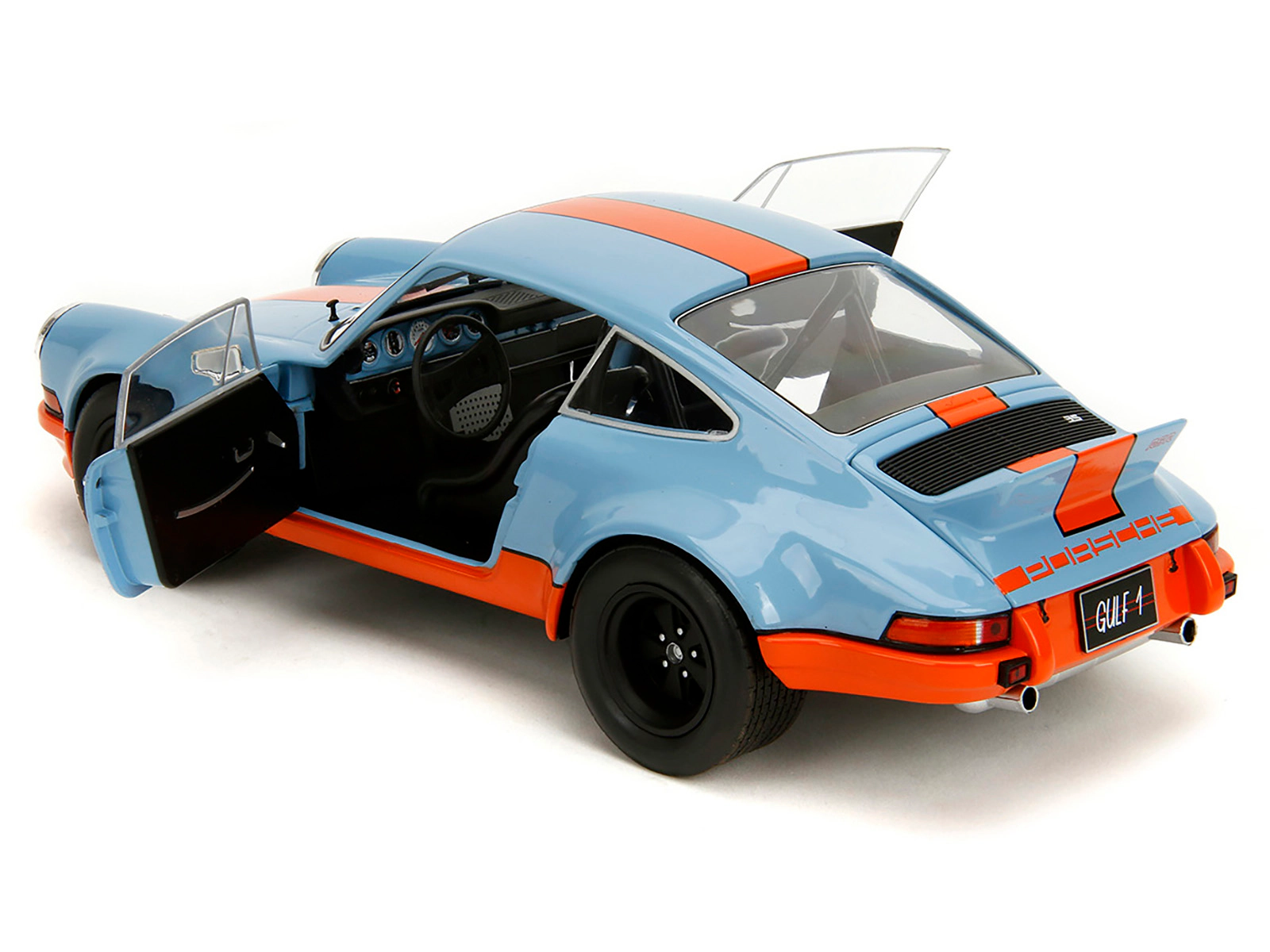 Jada Porsche 911 RSR "Gulf Oil" Light Blue with Orange Stripes "Pink Slips" Series 1/18 Diecast Model Car by Jada
