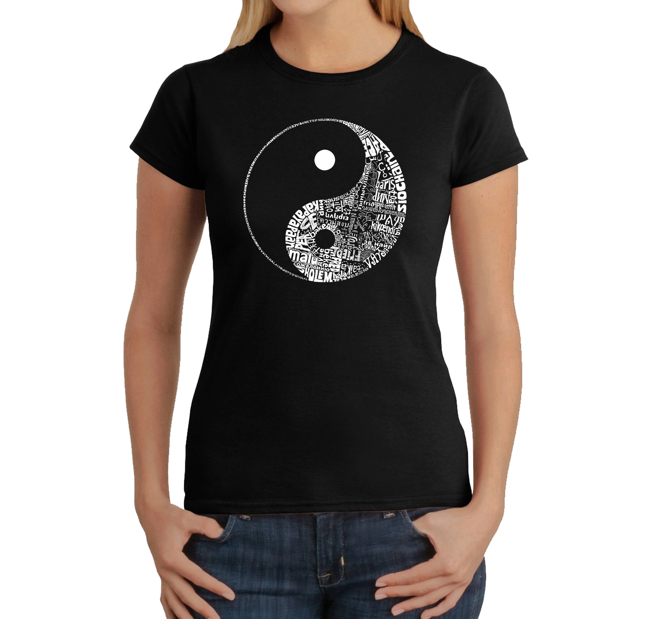 LA Pop Art Women's Word T-Shirt - Yin Yang