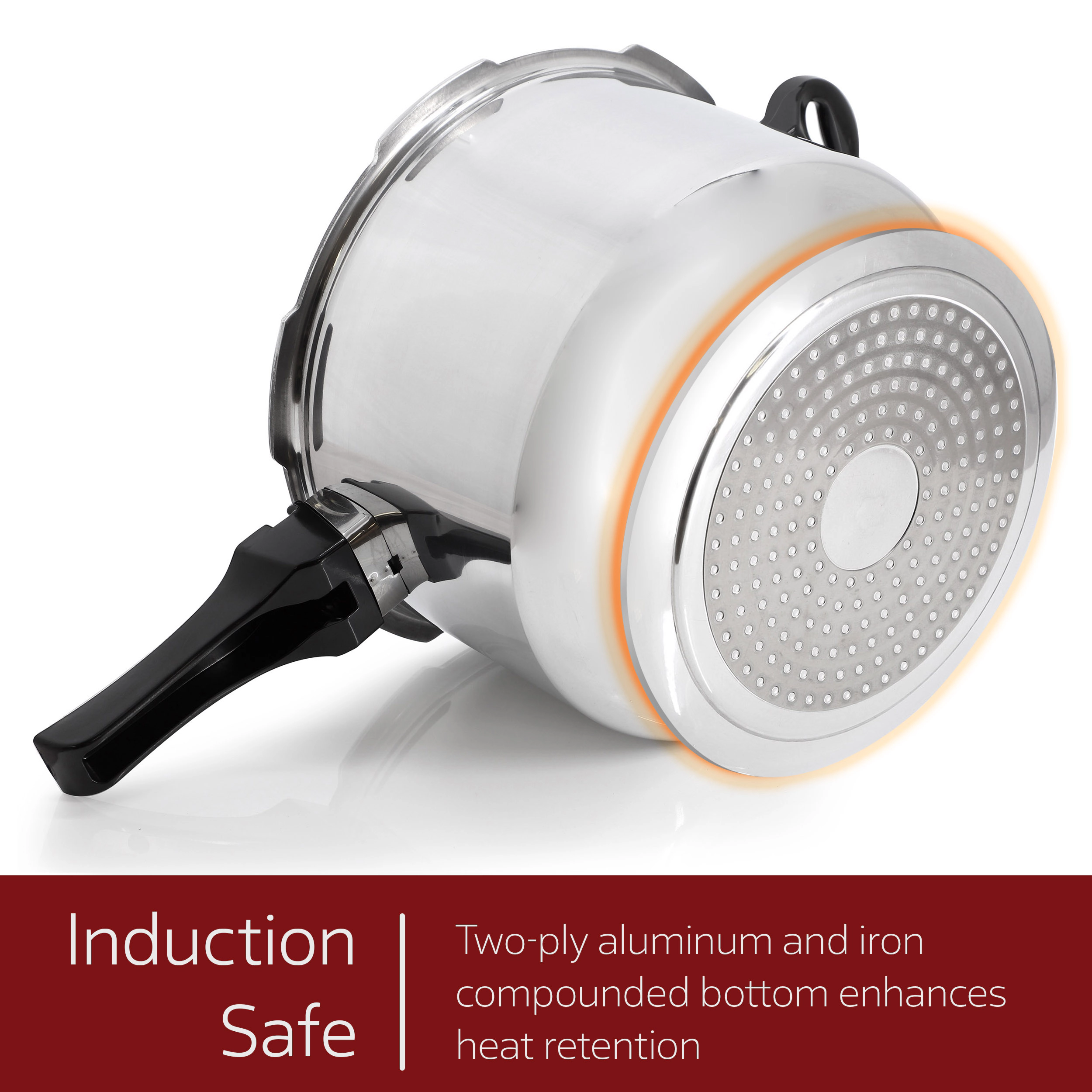 MegaChef Quart Aluminum Stovetop Pressure Cooker