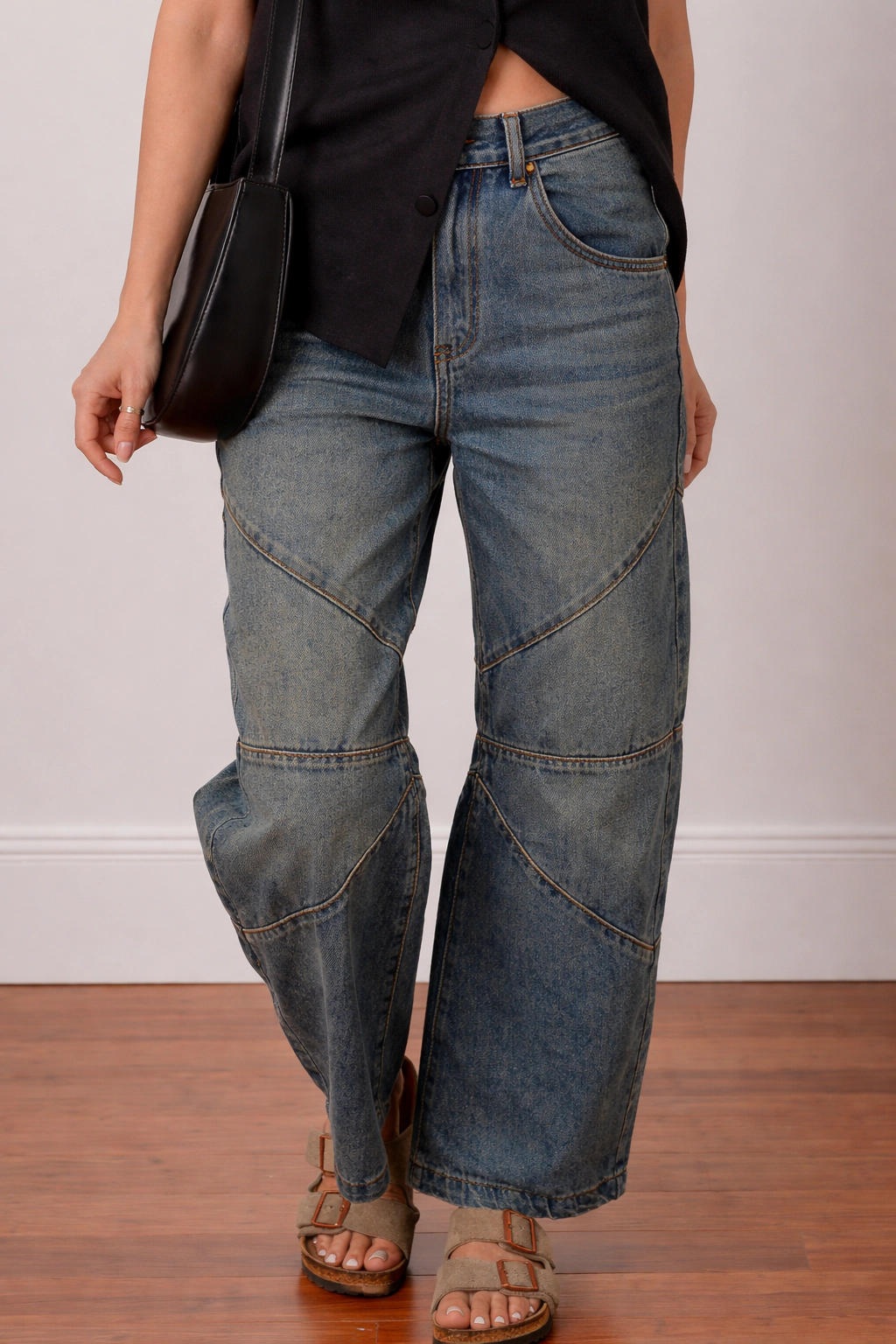 Threaded Pear Women's Alaya Straight High Waist Jeans