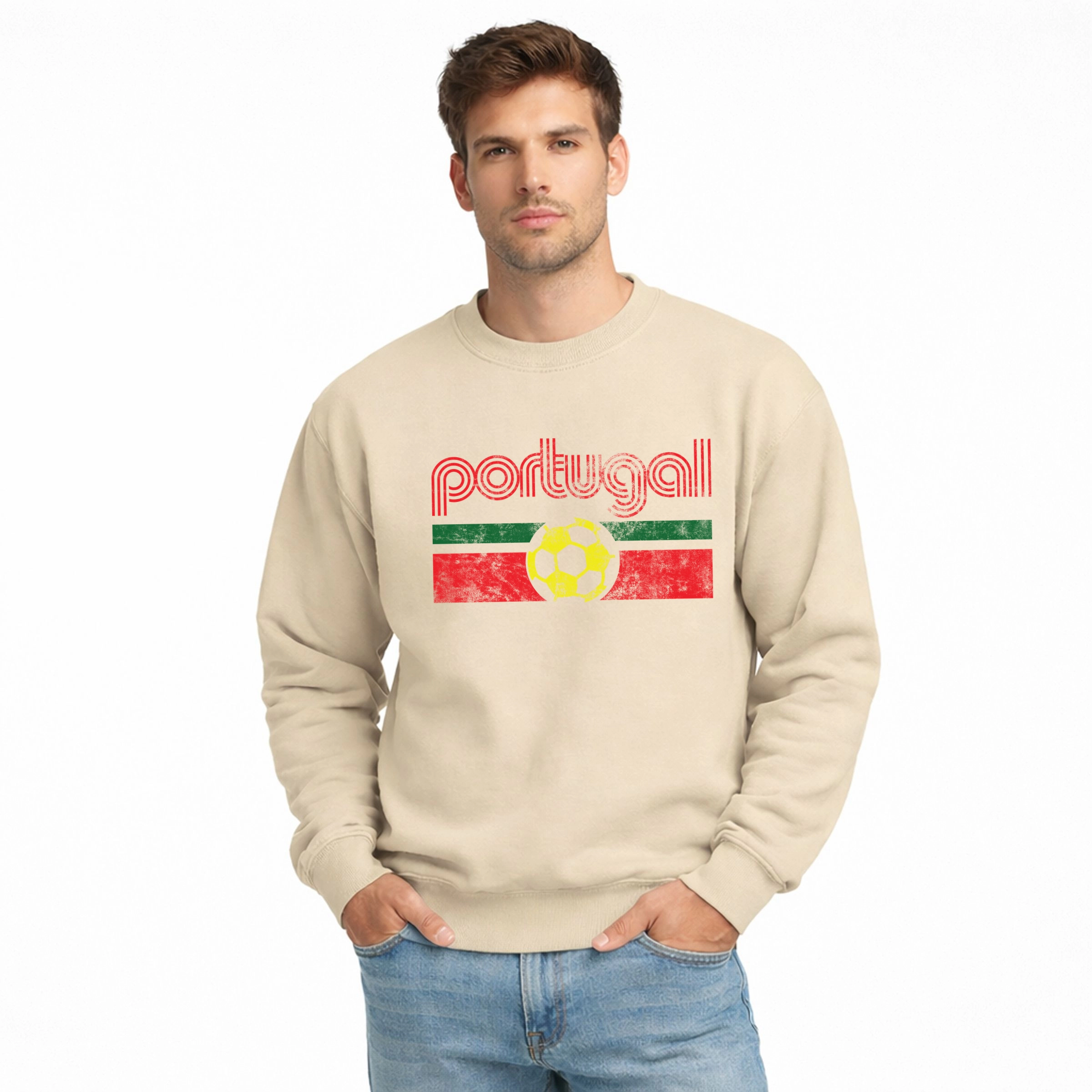 Simply Sage Market - Men's Graphic Sweatshirt Portugal Soccer Flag