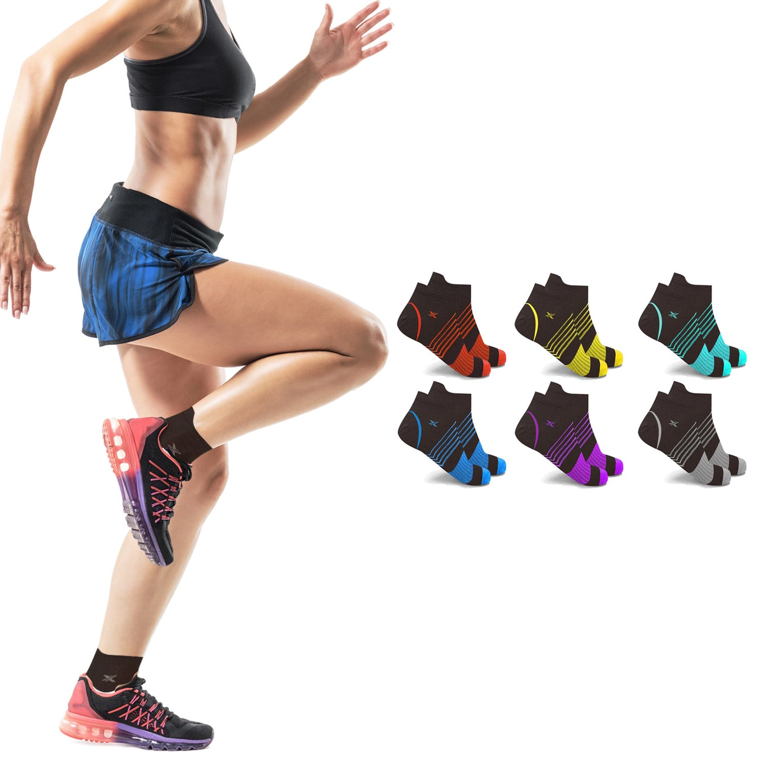 Extreme Fit Compression Socks - Ankle High For Running