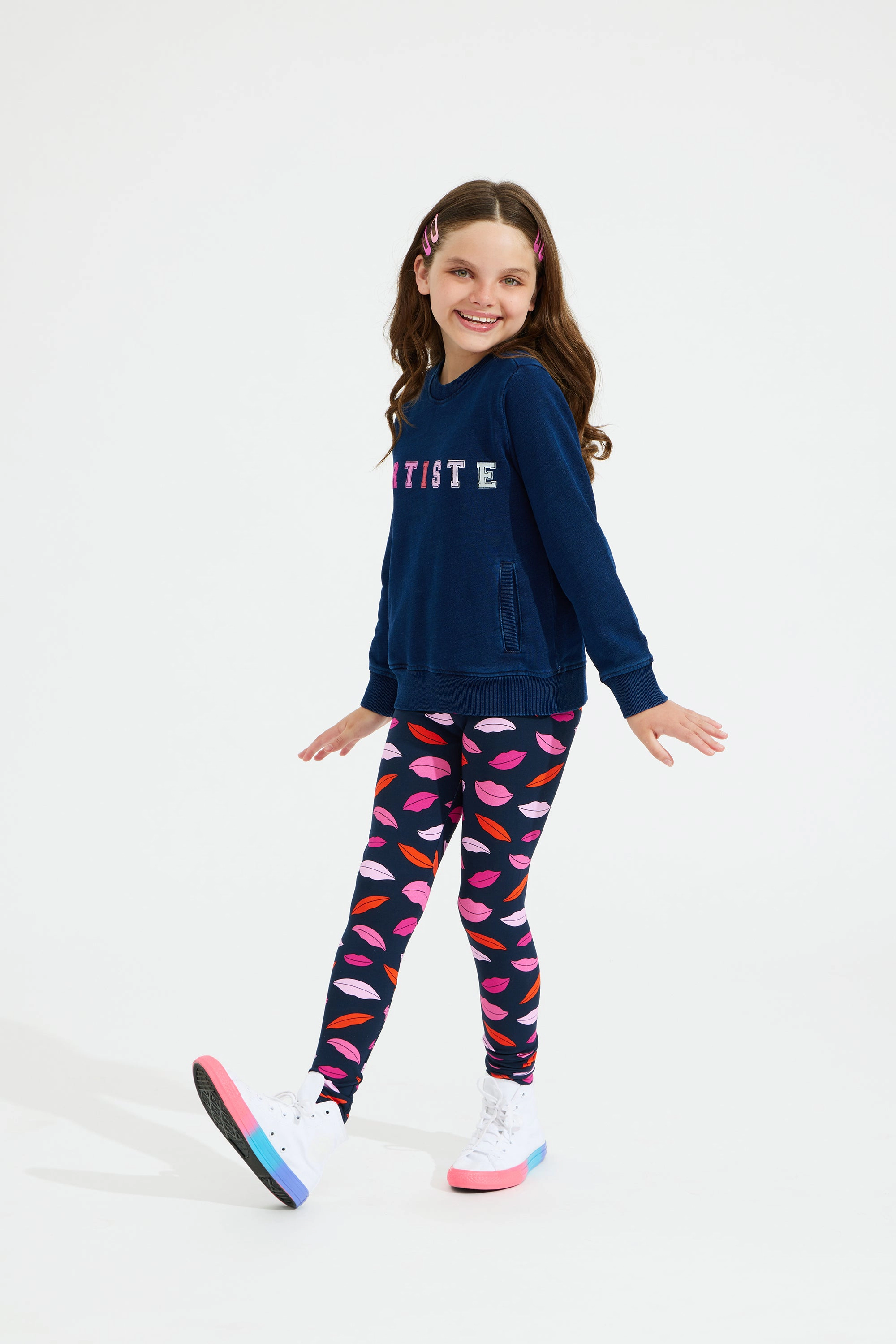Rockets of Awesome Lips Legging for Girls