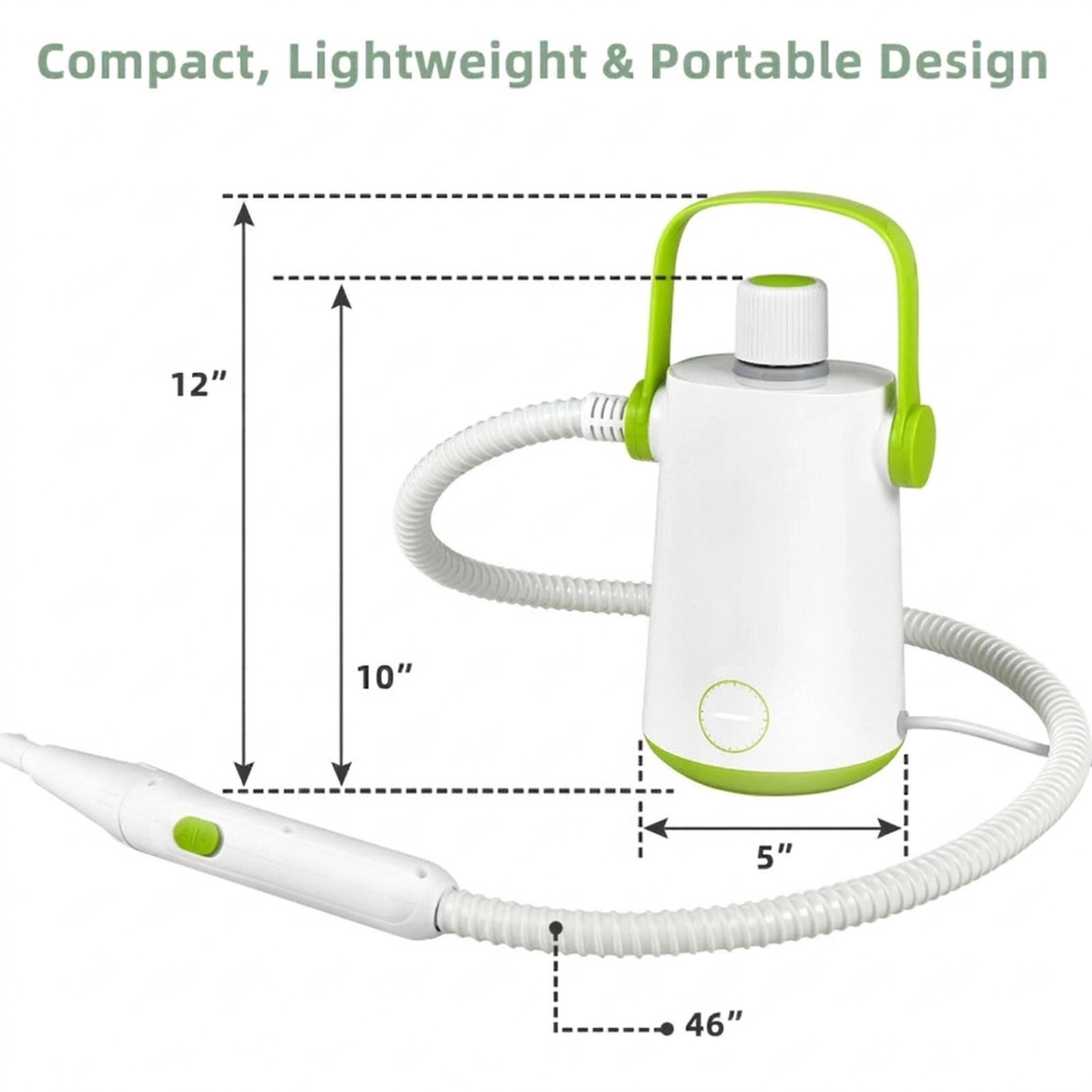 SUGIFT 1000W Multifunction Portable Hand-held Steam Cleaner 10.2oz Tank with 10 Accessories Gray/Green