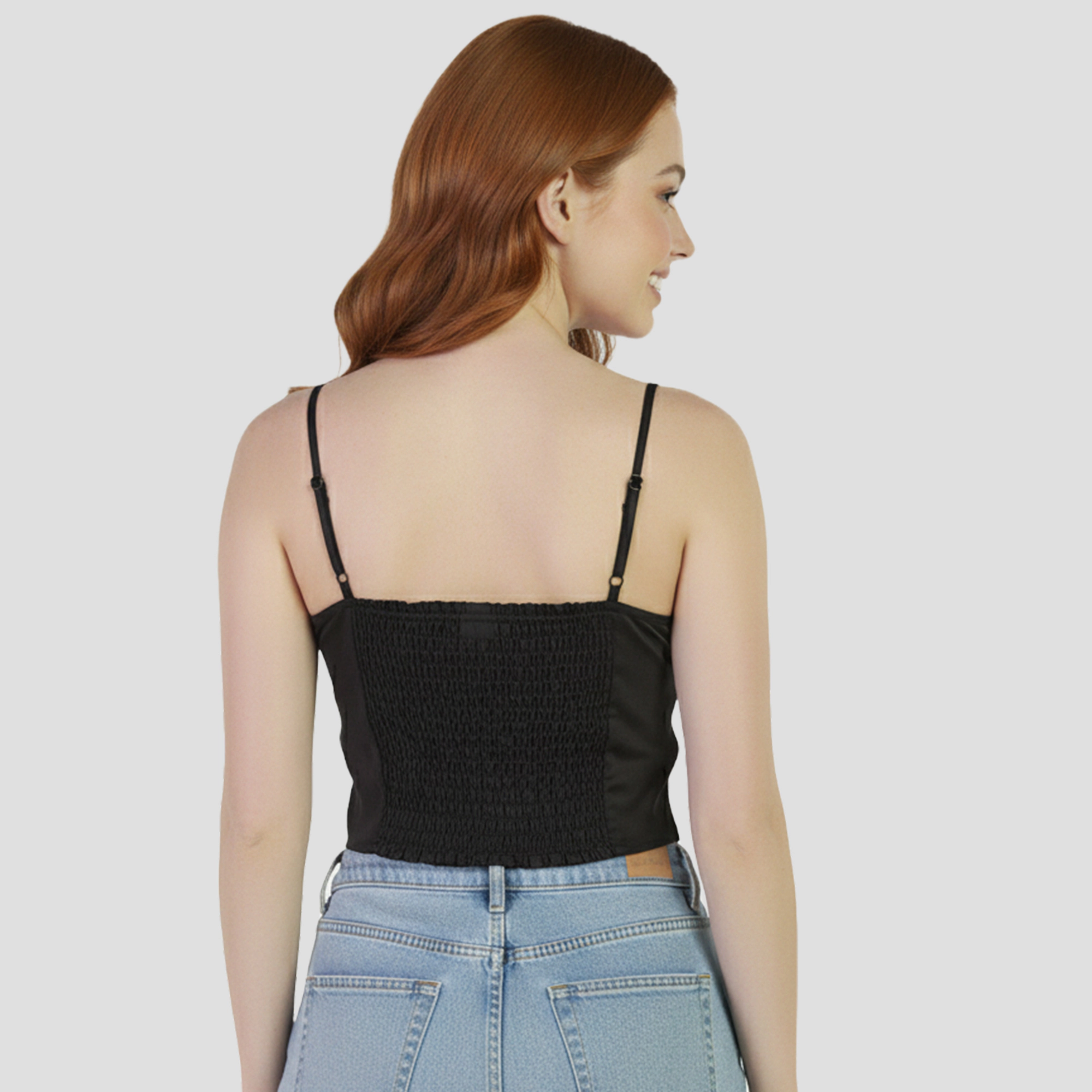 Artyska Women's Satin Cowl-Neck Silky Spaghetti Strap Camisole Crop Top