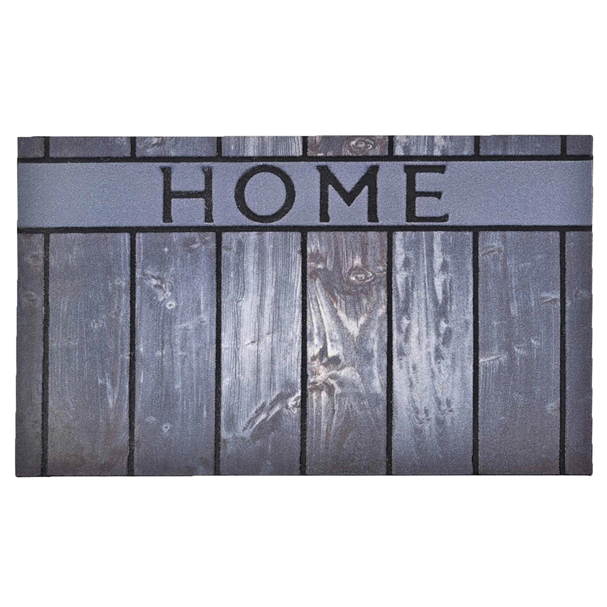 Evideco French Home Goods Gray Home Wood Rubber Doormat 30 x 18 Inches