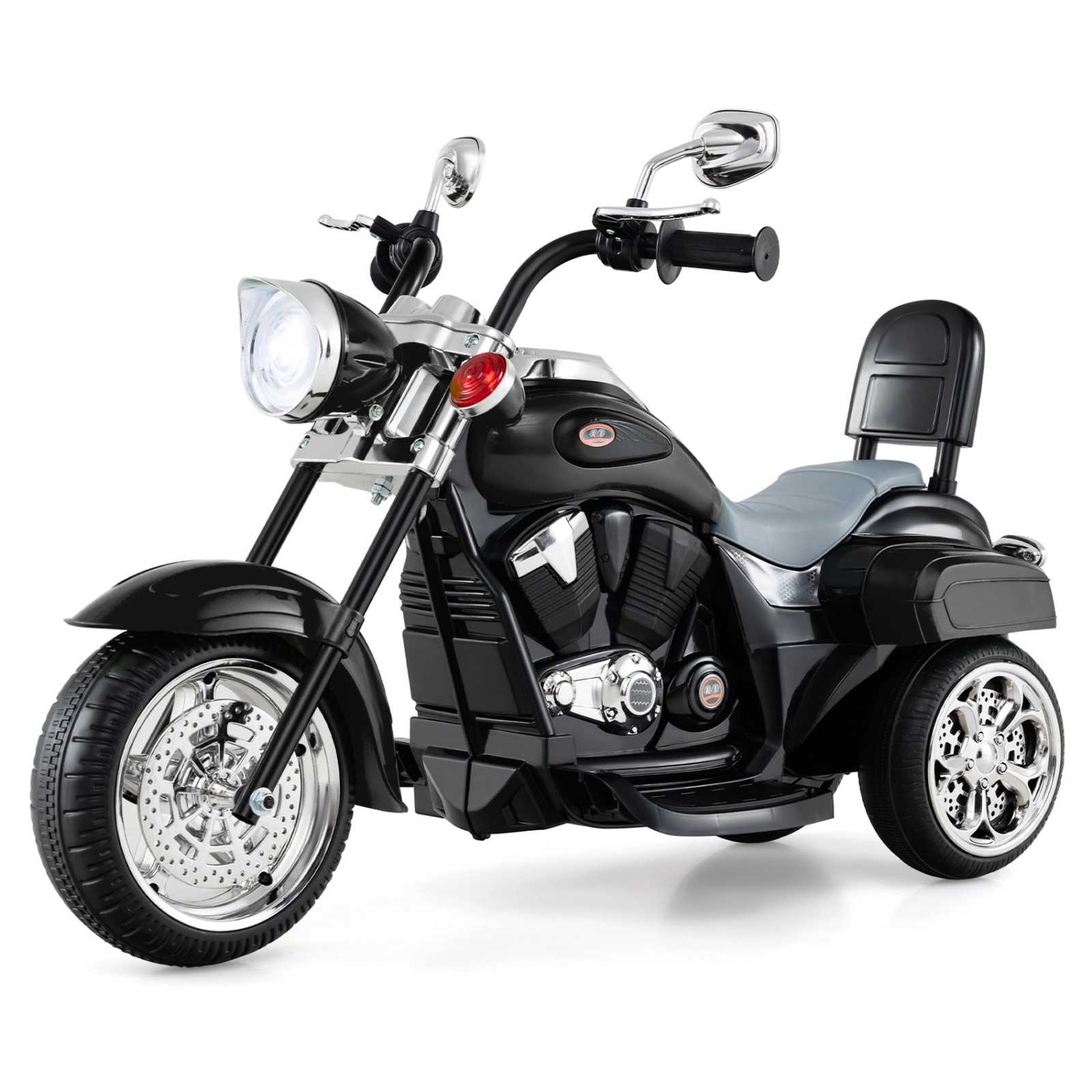 SUGIFT 6V Powered Toddler 3-Wheel Motorbike Ride On Toy with Horn and Headlight 66-lb Capacity Ages 3+ Black