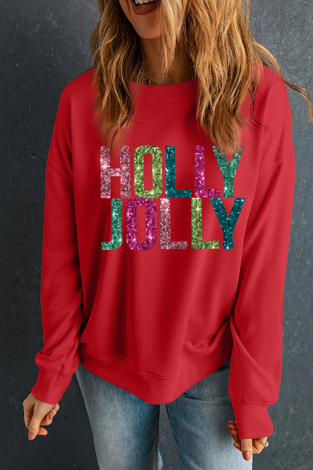 Threaded Pear Women's Junora Jolly Printing Christmas Pullover