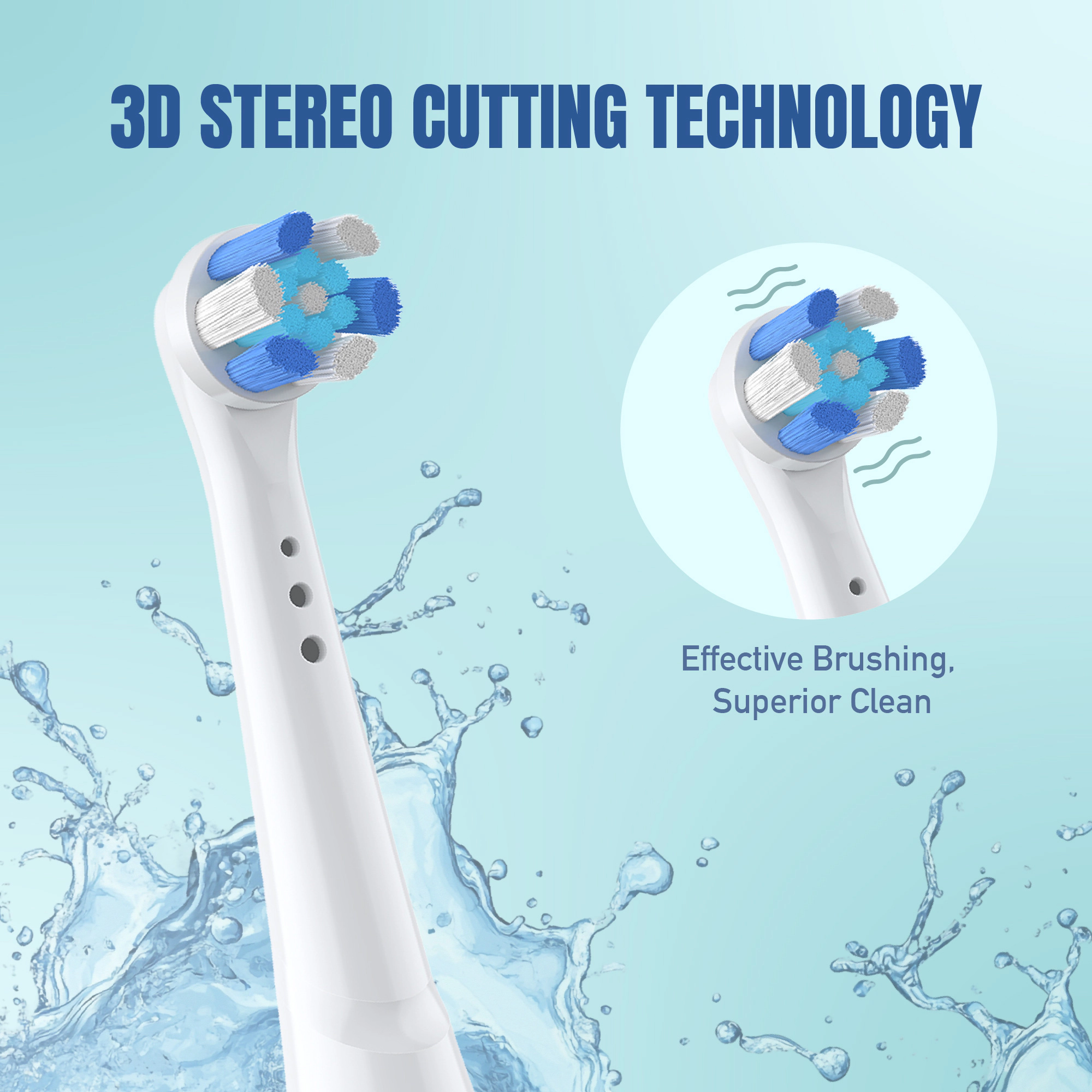 Pursonic Unisex 4-Pack Replacement Brush Heads Compatible with Oral-B iO Series 2–10