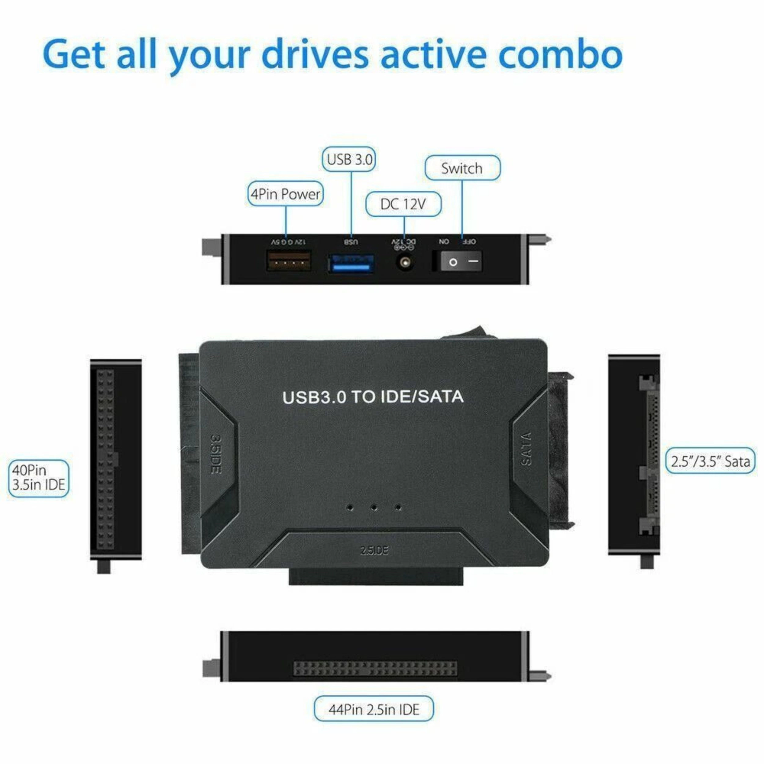 Home Collection USB 3.0 to IDE SATA External Hard Drive Adapter Converter Kit
