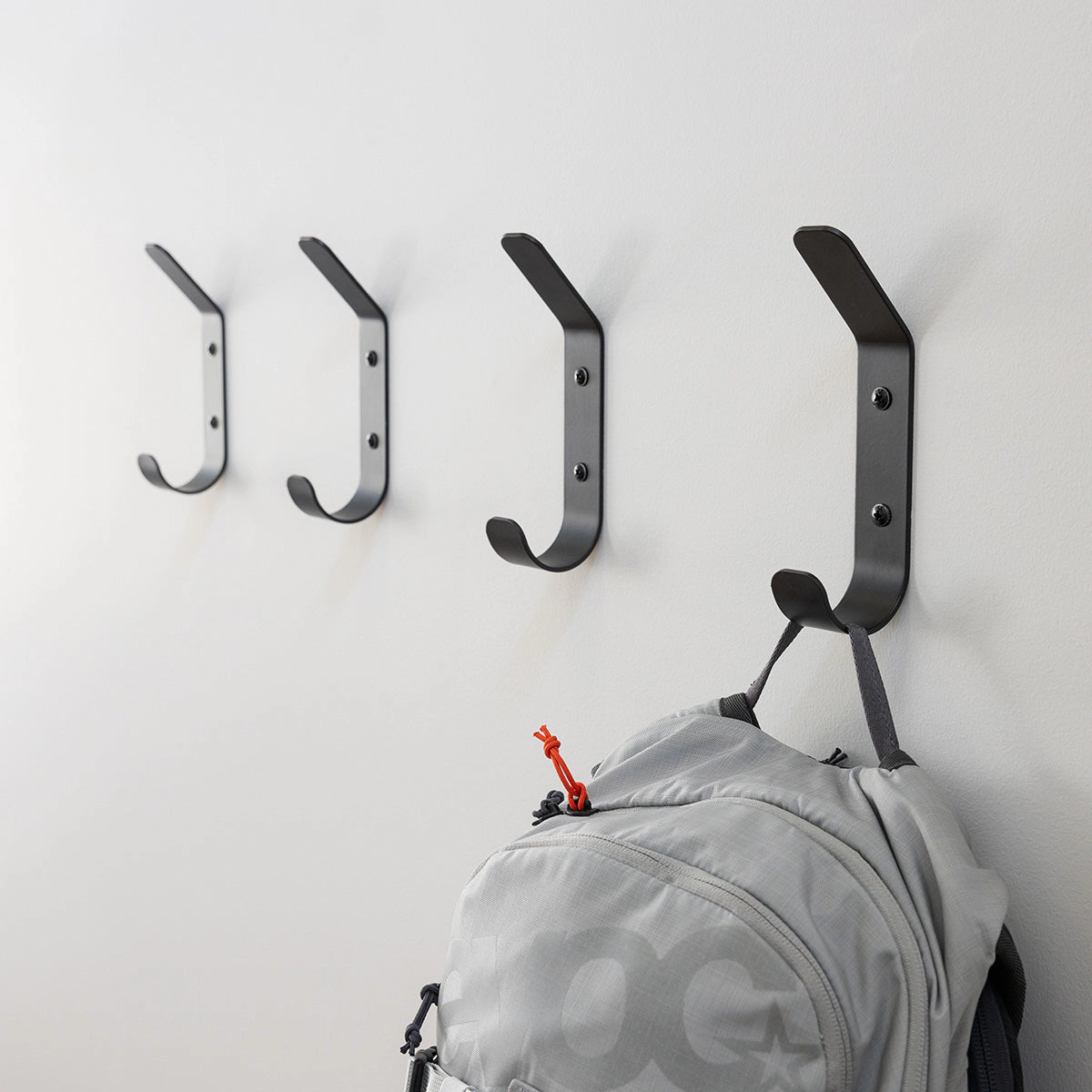 StoreYour Crozet Multipurpose Wall Hooks, 4-Pack, Black