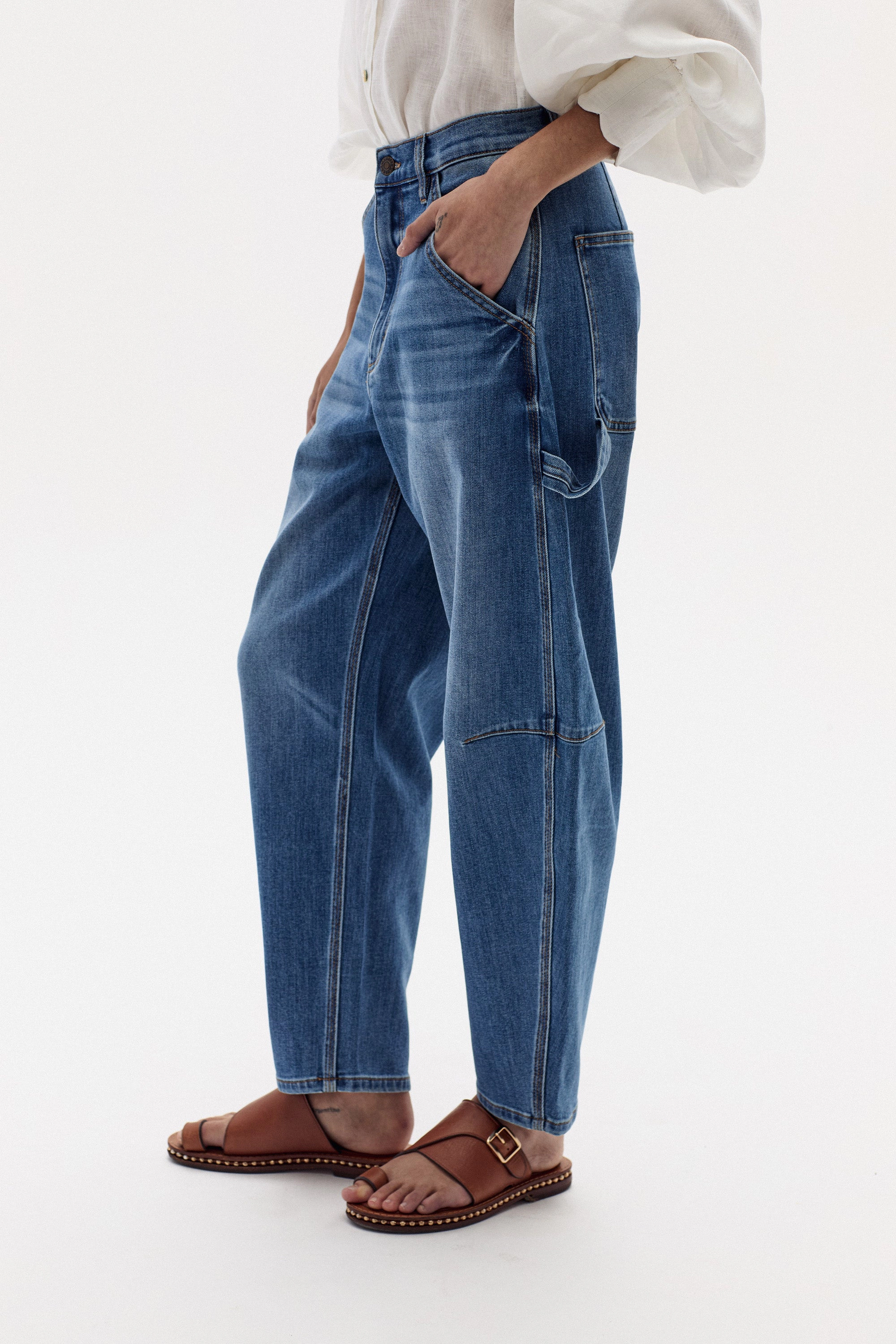 Lanhtropy Ambar Denim Pants - Washed Indigo