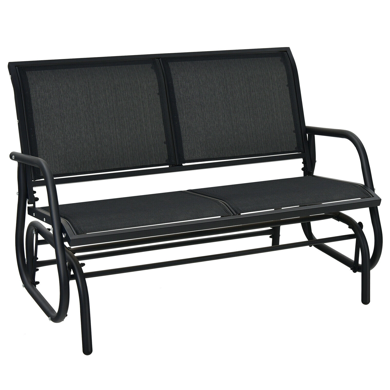 Hivvago Swing Glider Chair 48 Inch Loveseat Rocker Lounge Backyard