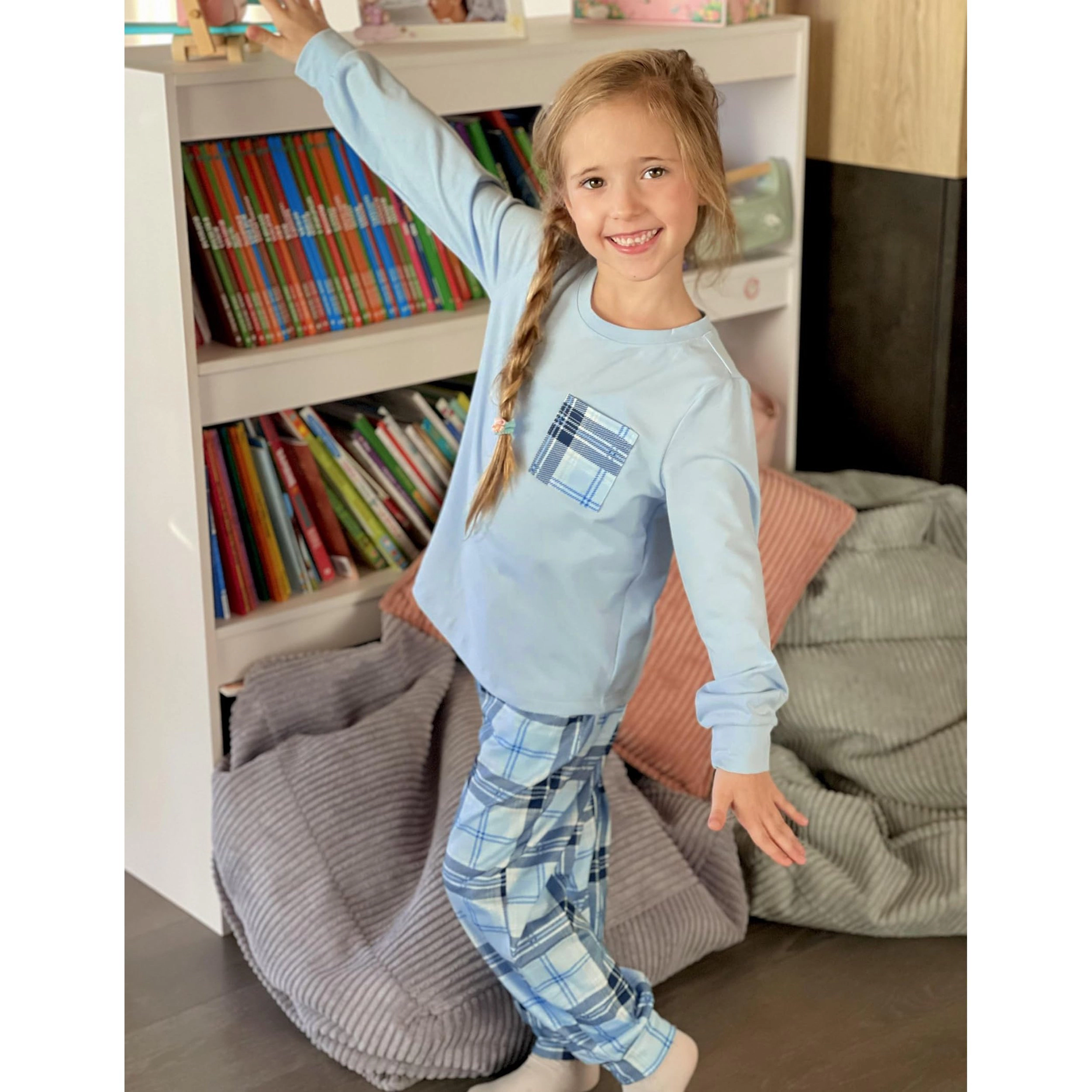Arshiner Pajamas For Girls Long Sleeve Set Soft Lounge Sets Ankle Cuff Sleepwear
