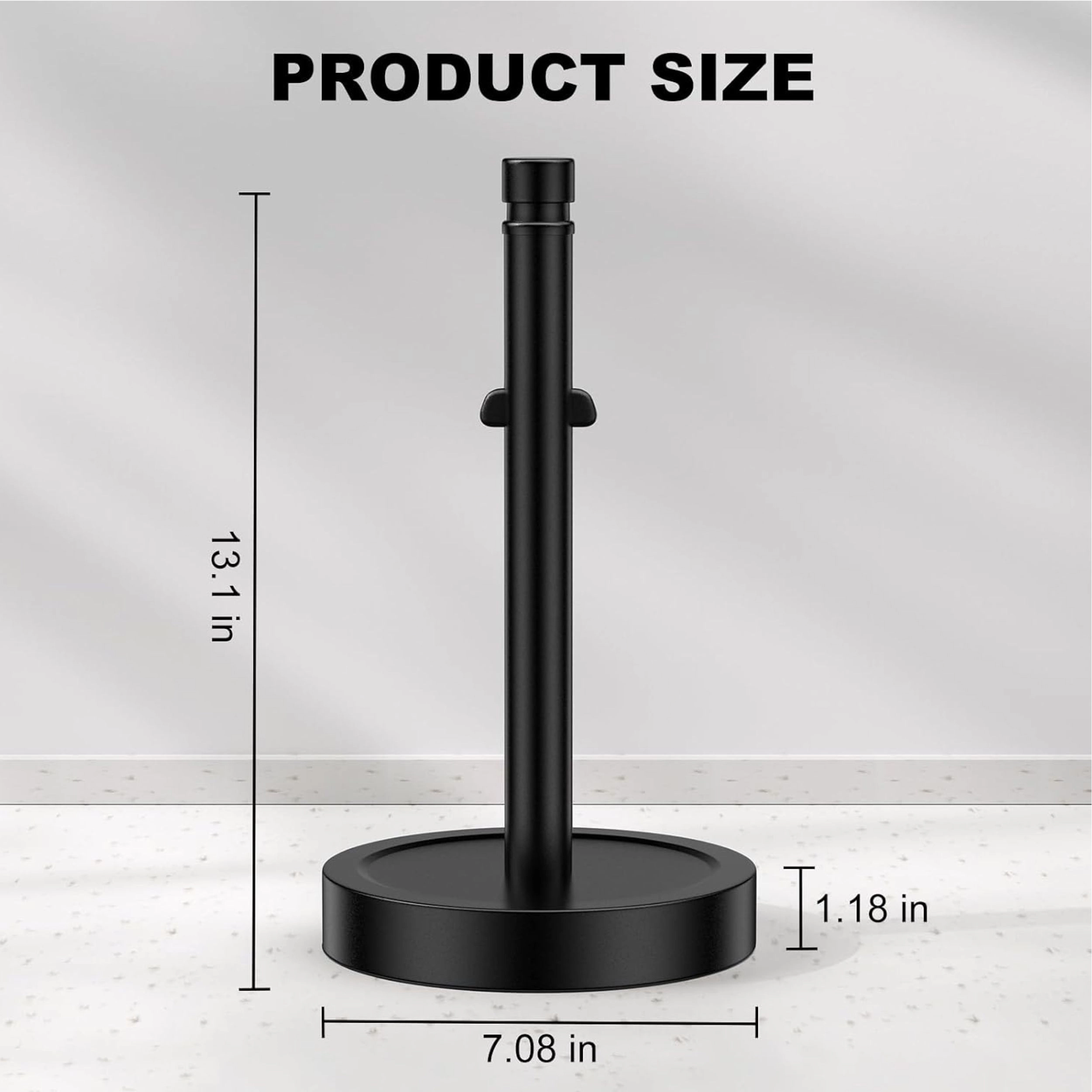 Stock Preferred Stainless Steel Countertop Paper Towel Holder with Weighted Non Slip Base