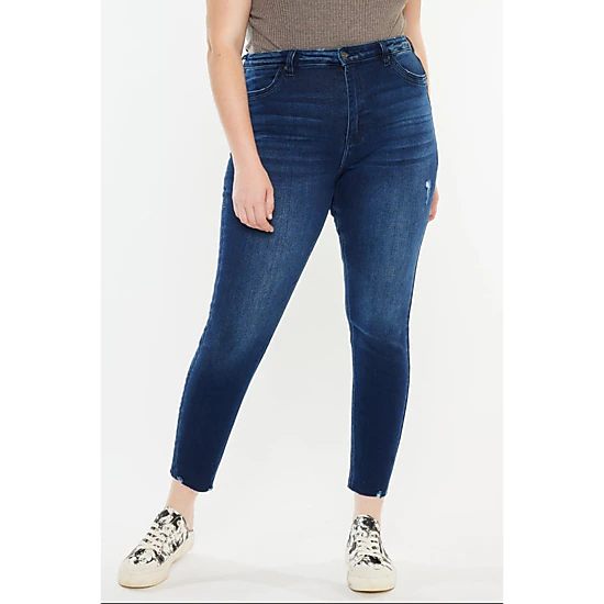 KanCan Women's Plus Size High Rise Ankle Skinny Jeans Karol