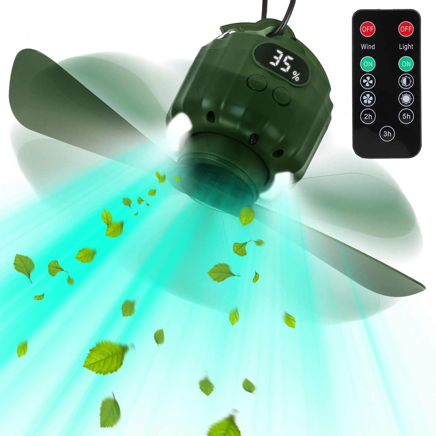 GBruno 3-in-1 LED Camping Fan With Power Bank
