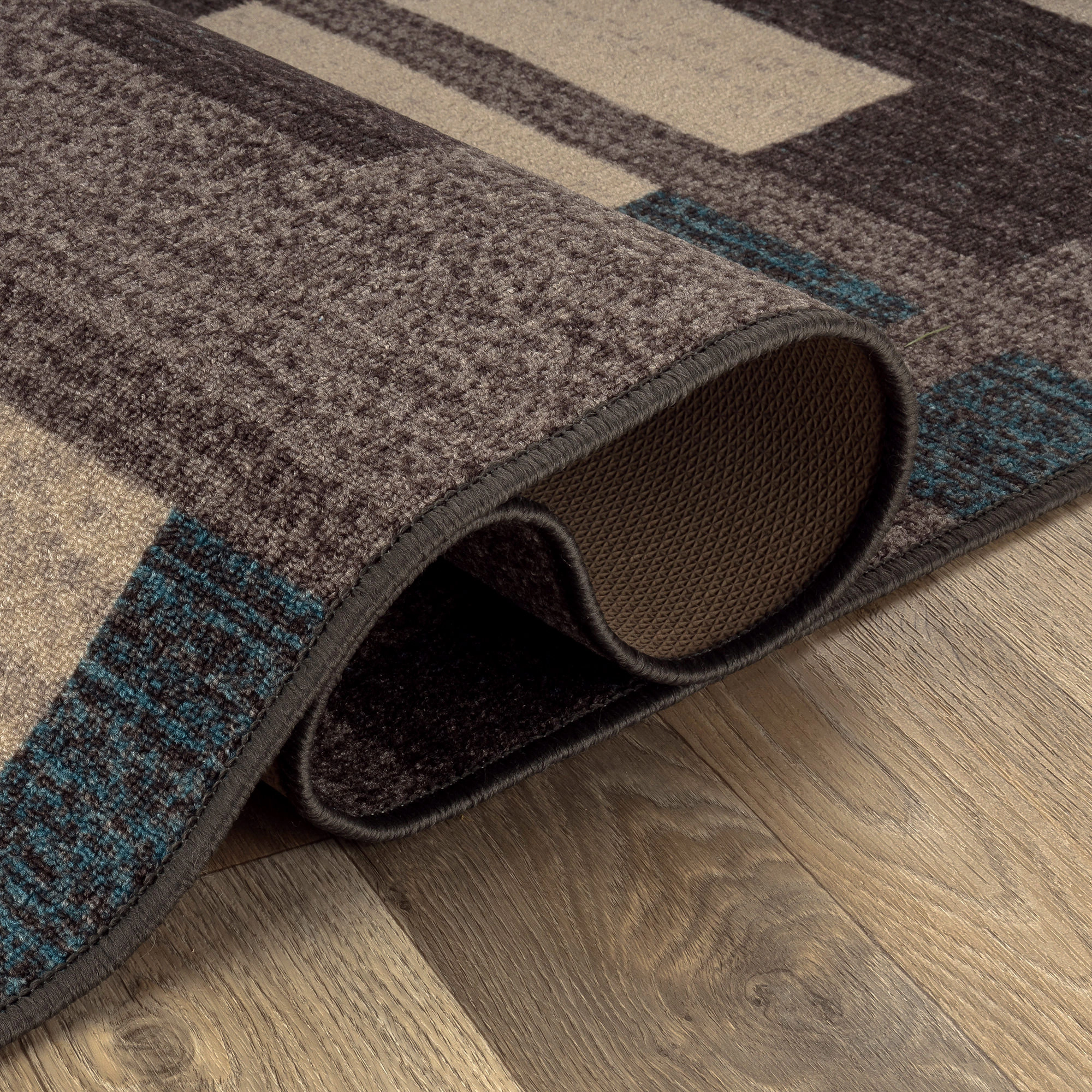 World Rug Gallery Contemporary Geometric Power Loomed Indoor Area Rug, Vibrant Ruby Abstract