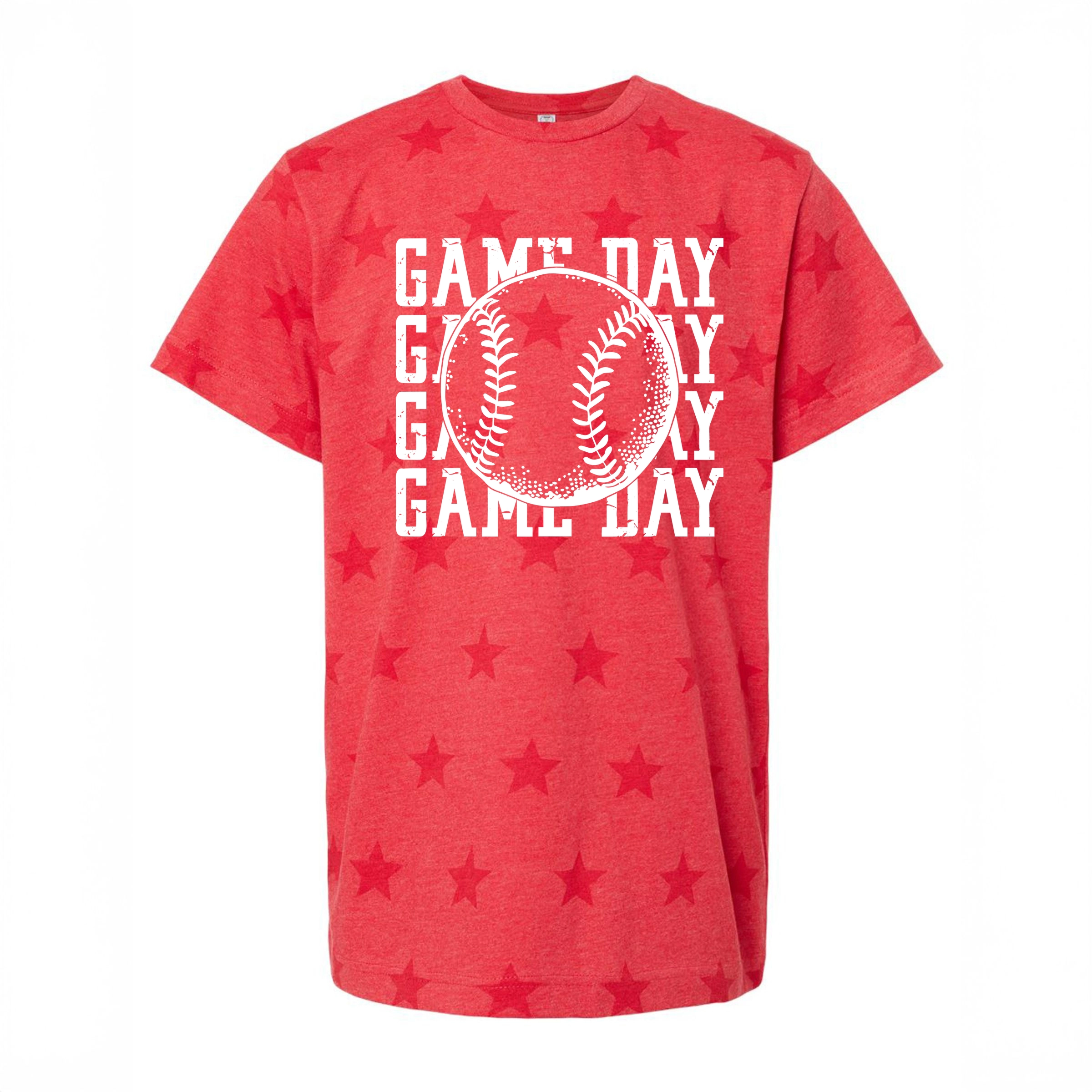 The Juniper Shop - Distressed Game Day Baseball Youth Short Sleeve Star Tee