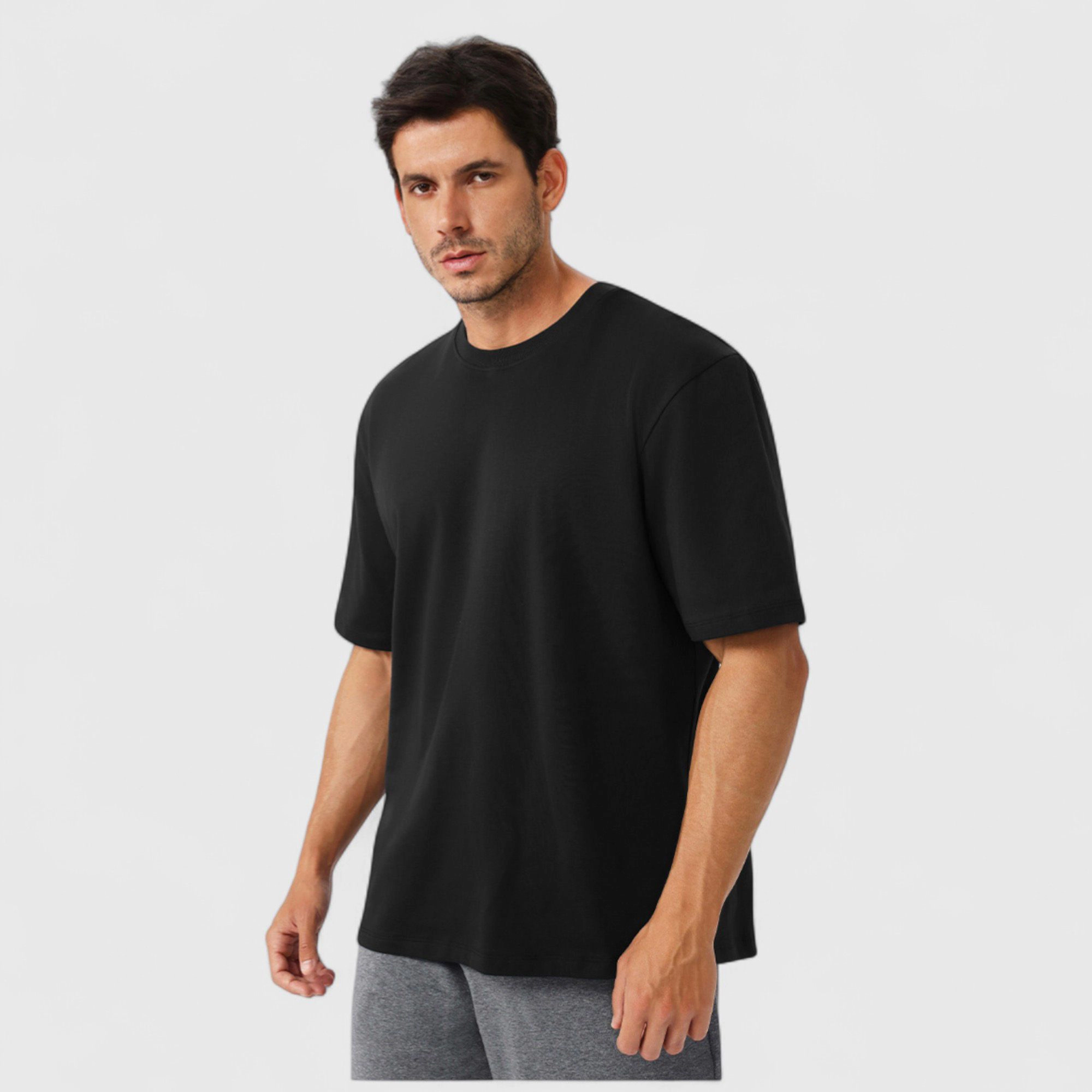 Anna-Kaci Men's Oversized Fit Short Sleeve T-Shirt with Drop Shoulders and Relaxed Silhouette for Everyday Style