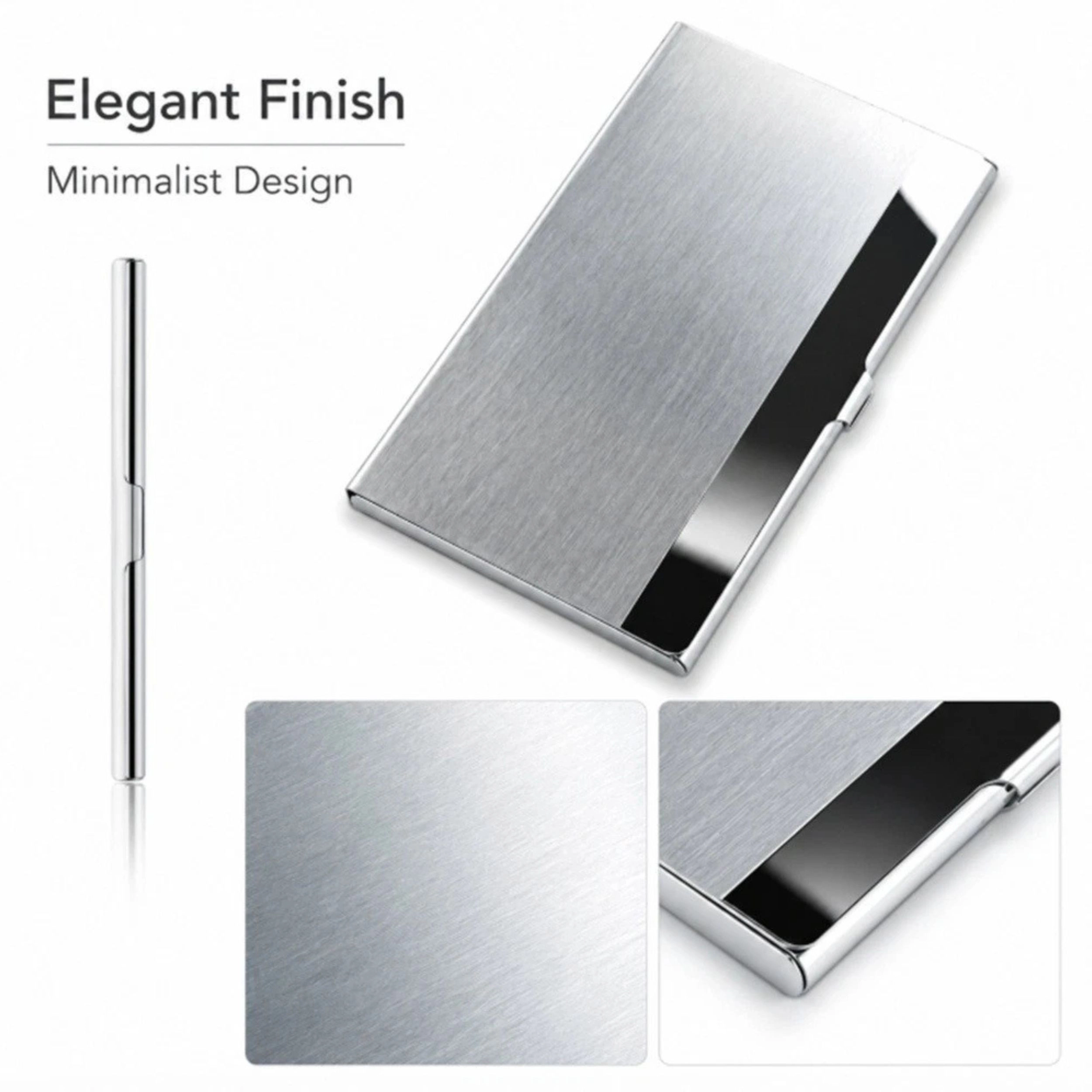 Home Collection Stainless Steel Card Holder Case Pocket Wallet for ID Credit Business Cards