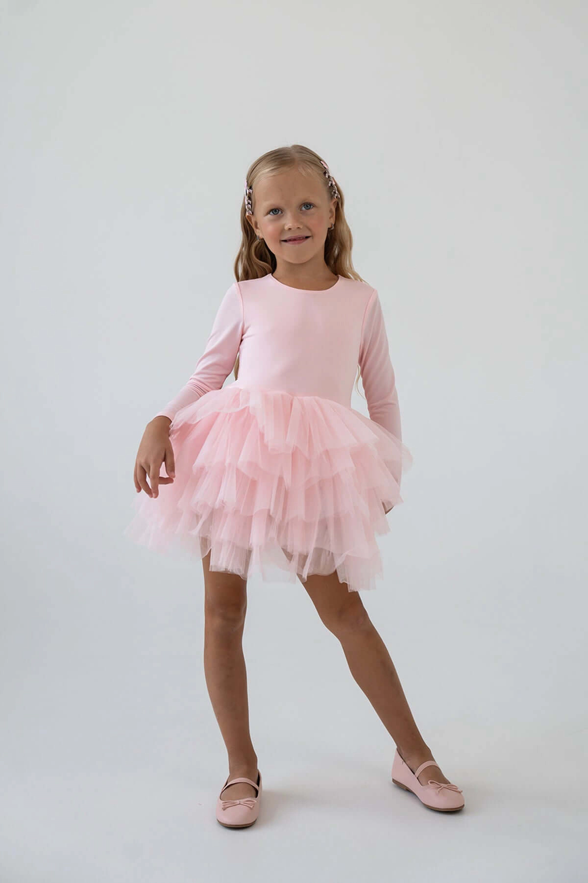 Mini Celebrities Girls Pink Roses Tutu Dress