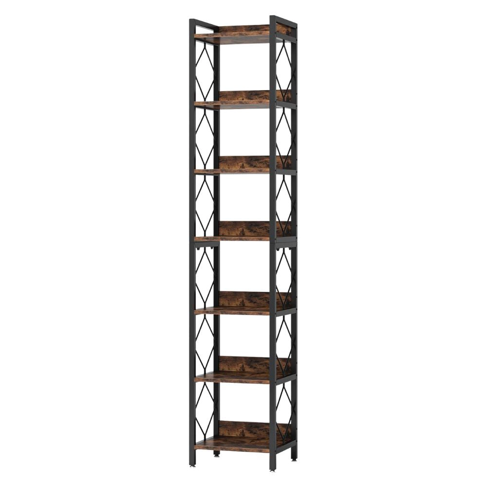 Tribesigns 7 -Shelf Corner Bookcase (13.39-in W x 78.74-in H x 13.39-in D)