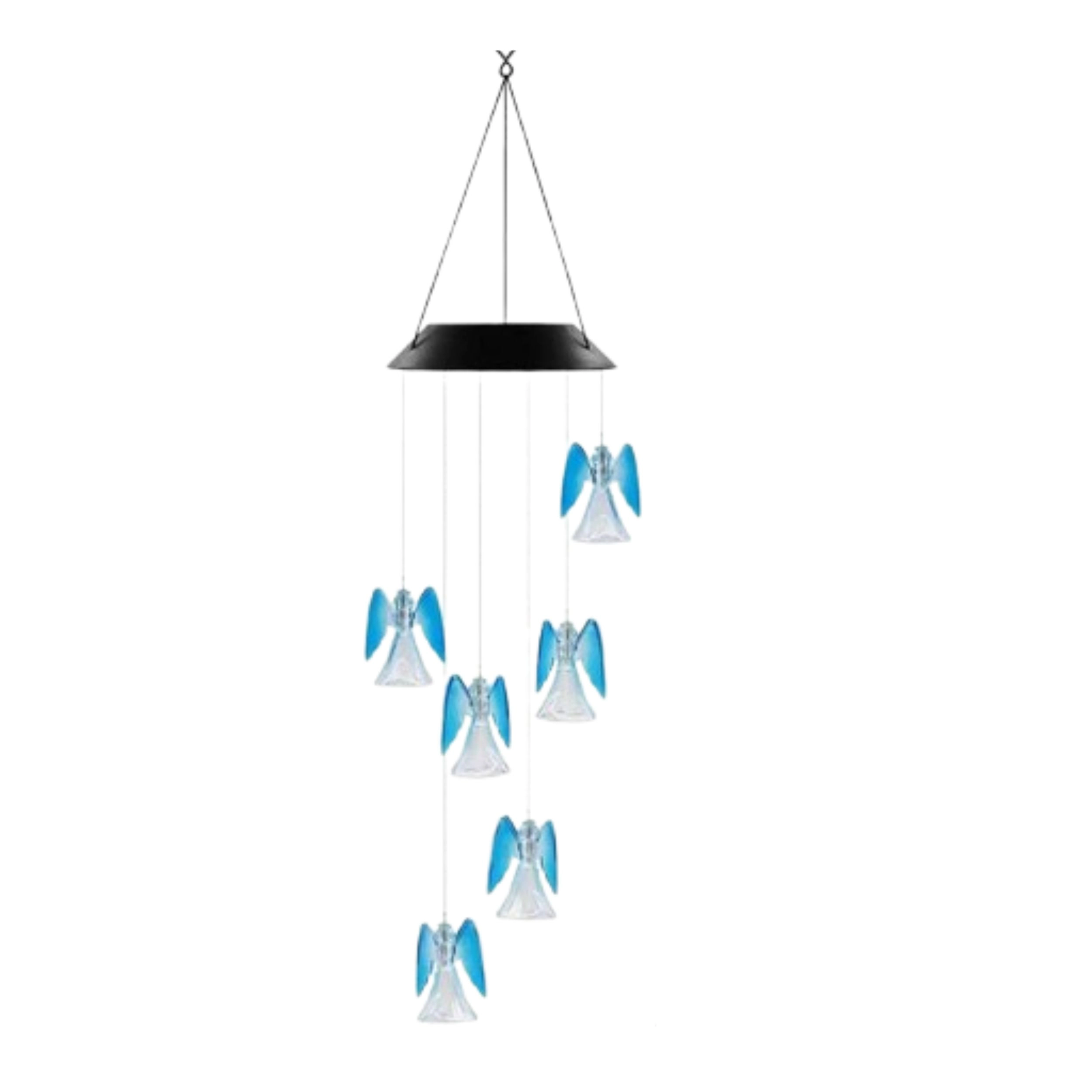Home Collection Solar Color Changing LED Angel Wind Chime Light